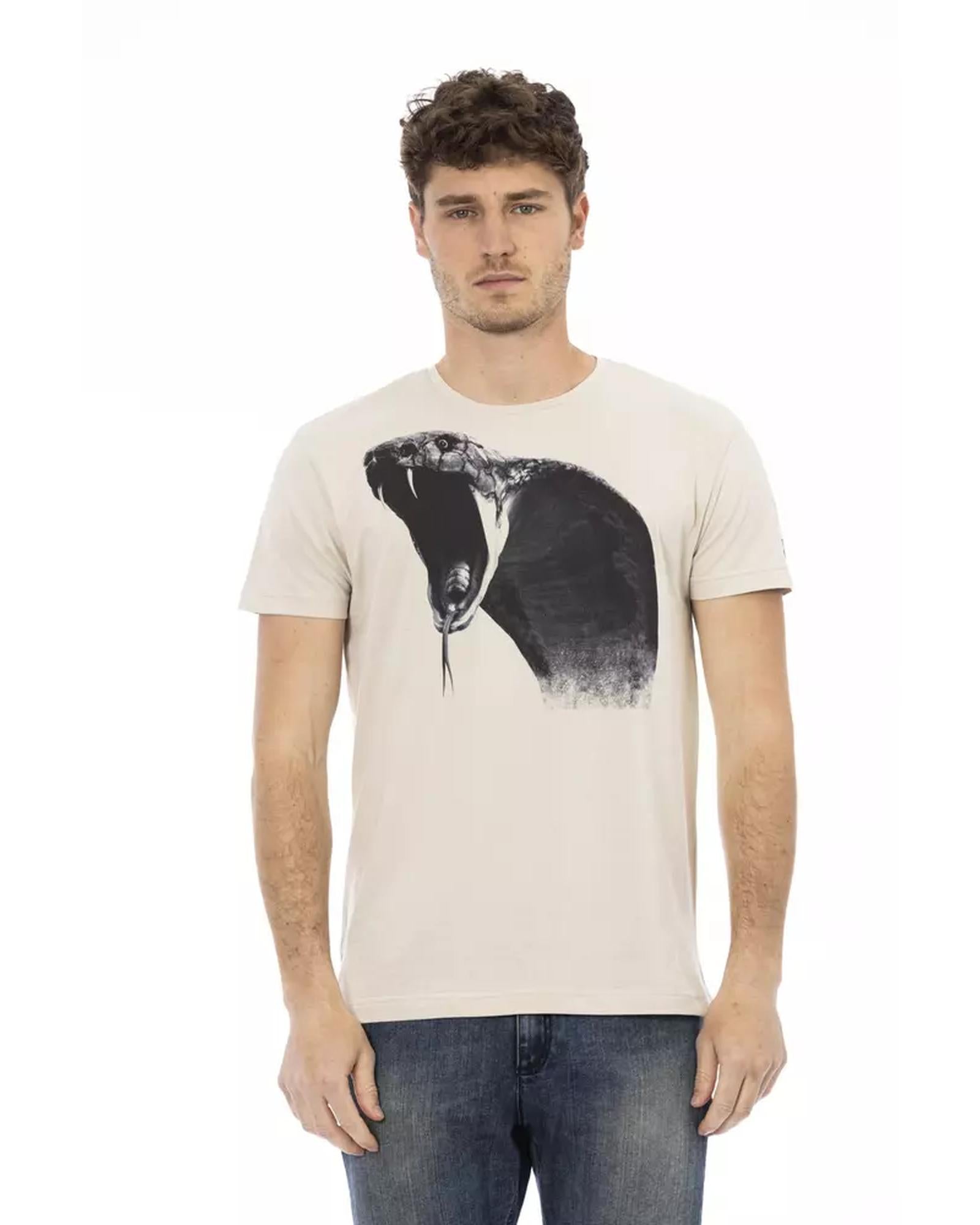 Short Sleeve T-shirt with Round Neck - Front Print 2XL Men Main image