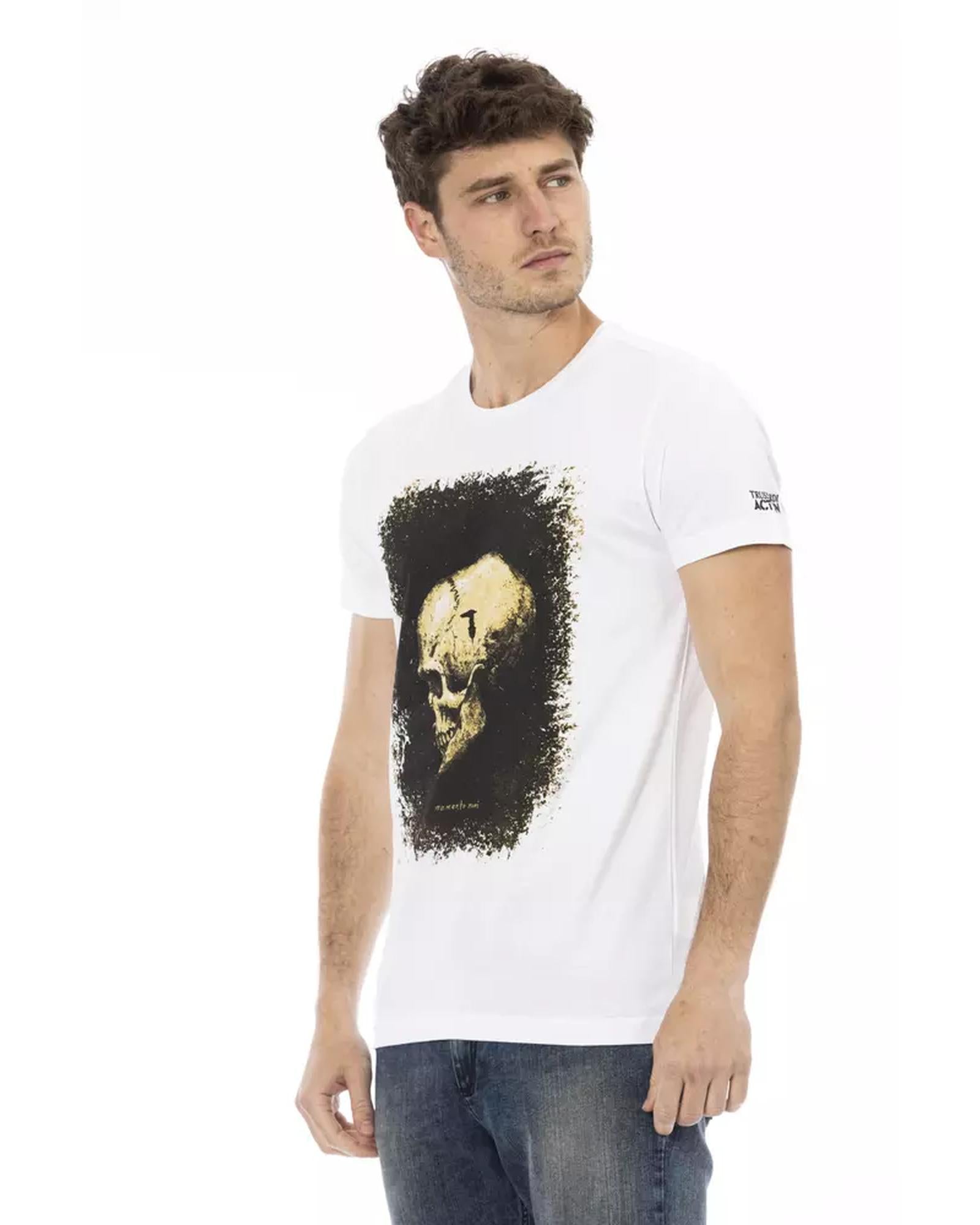 Short Sleeve Round Neck T-shirt with Front Print XL Men Secondary image
