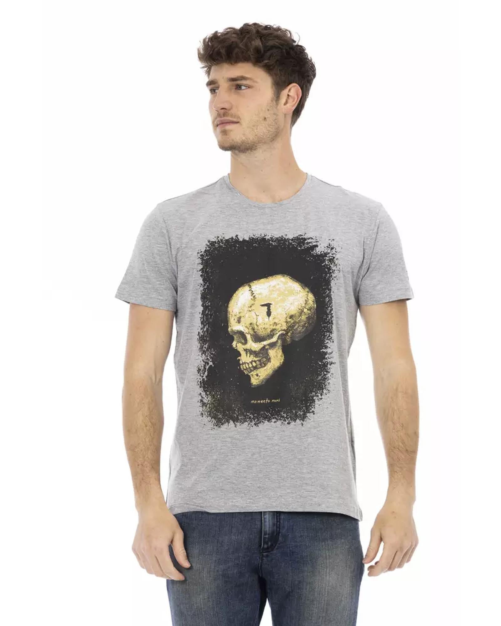 Short Sleeve T-shirt With Round Neck. Front Print. M Men Main image