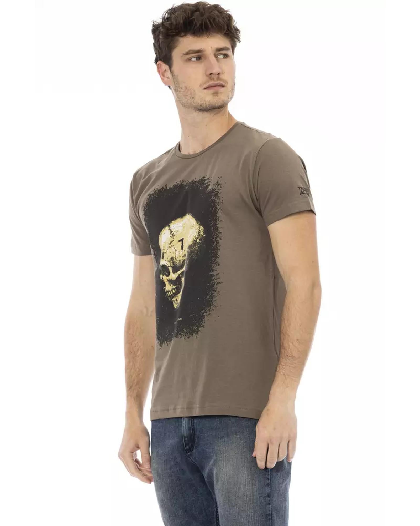 Short Sleeve Round Neck T-shirt with Front Print XL Men Secondary image