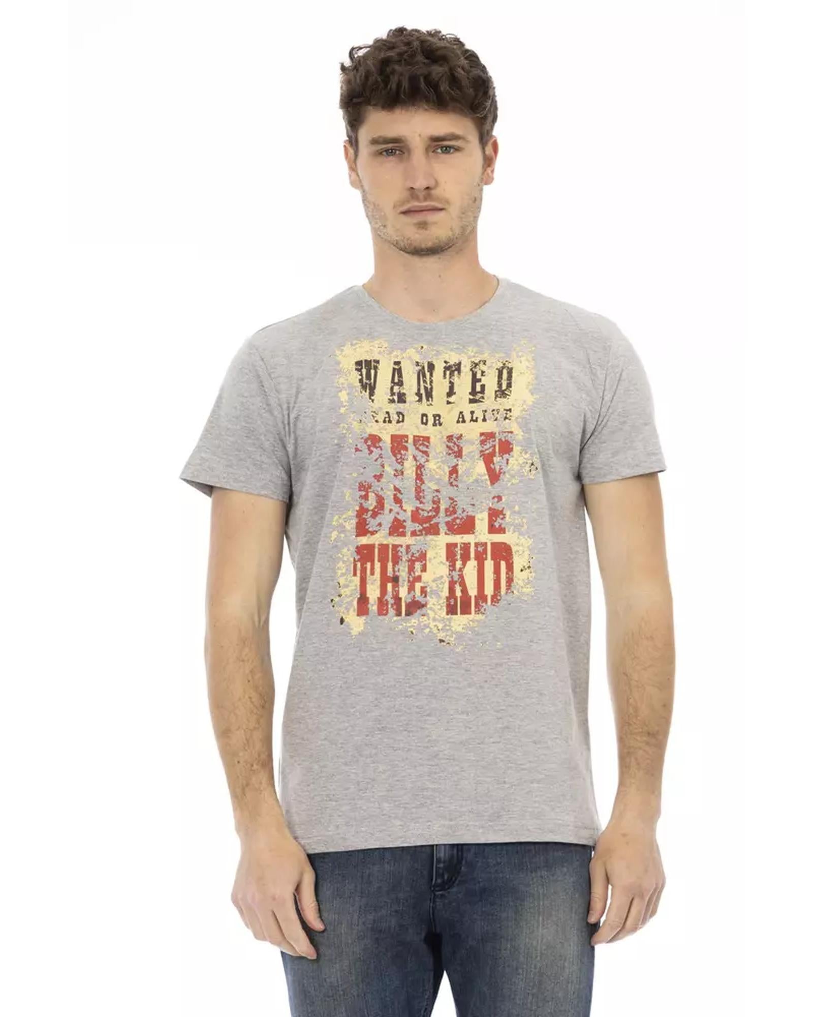 Printed Round Neck Short Sleeve T-shirt L Men Main image