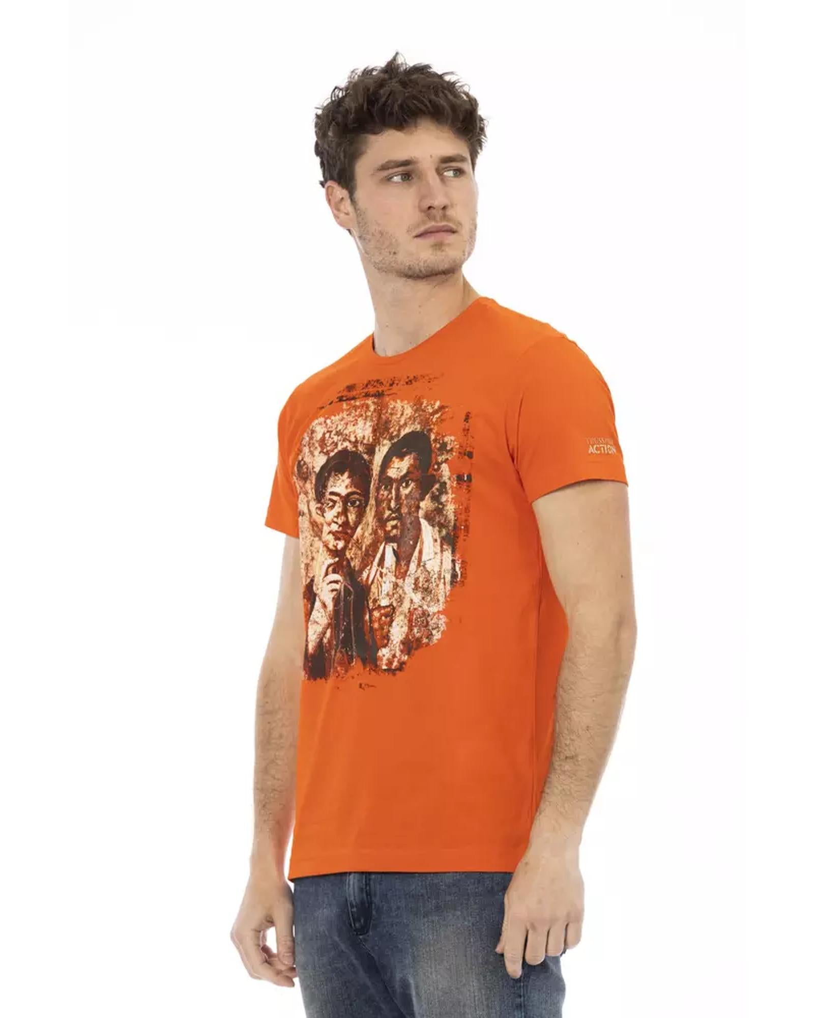 Printed Short Sleeve Round Neck T-shirt M Men Secondary image