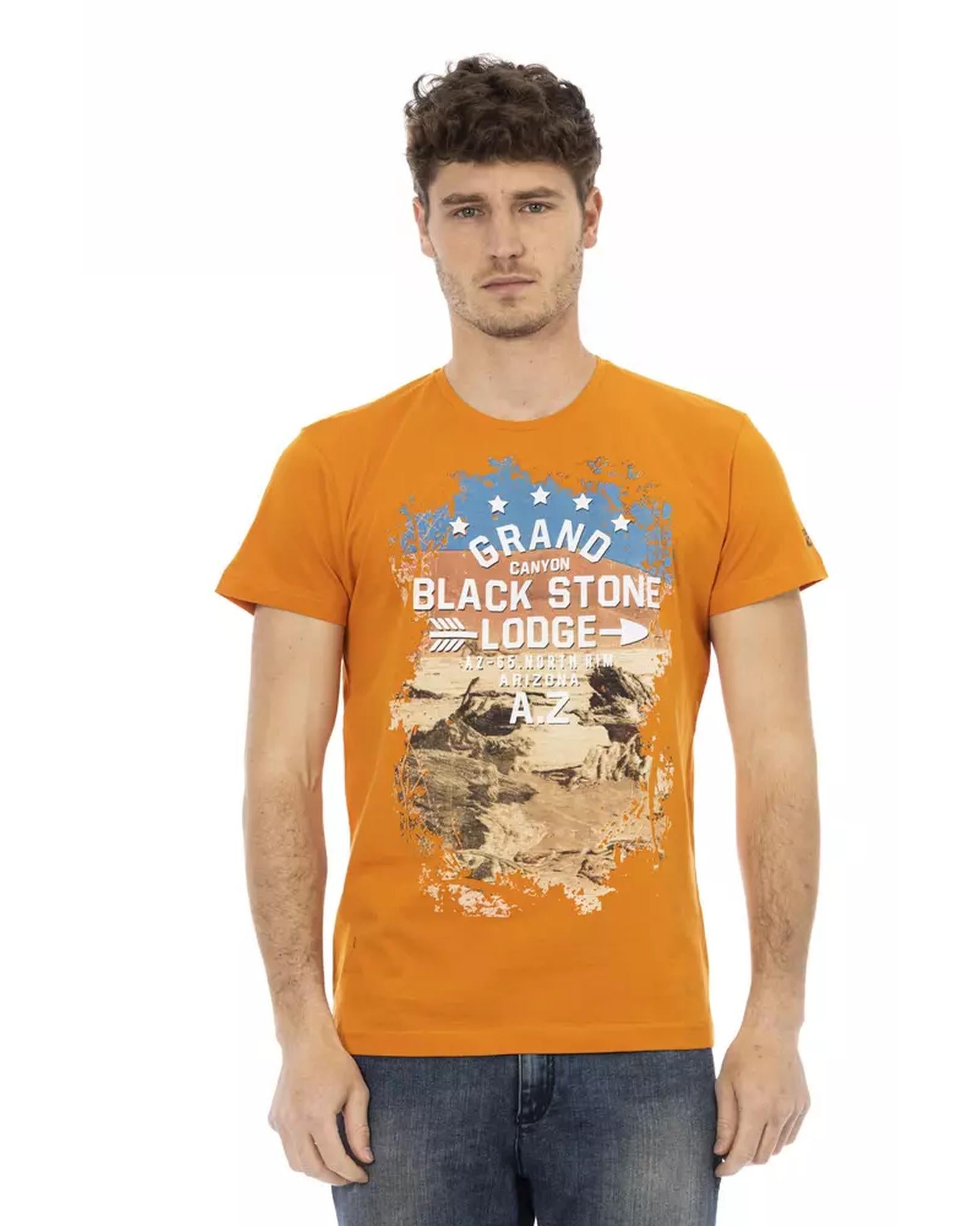 Short Sleeve T-shirt with Front Print 2XL Men Main image