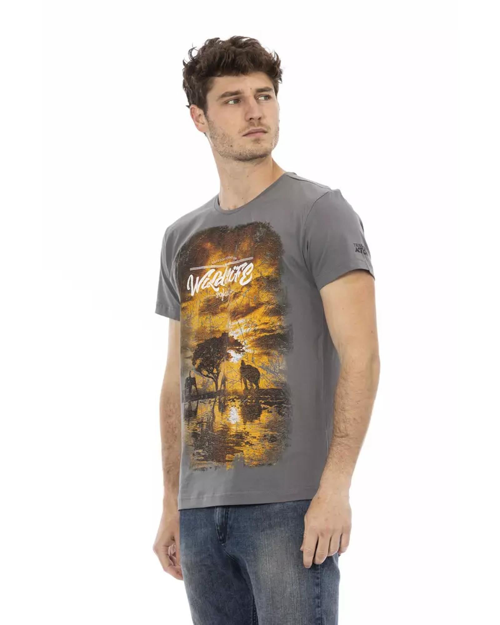 Short Sleeve T-shirt with Front Print 2XL Men Secondary image