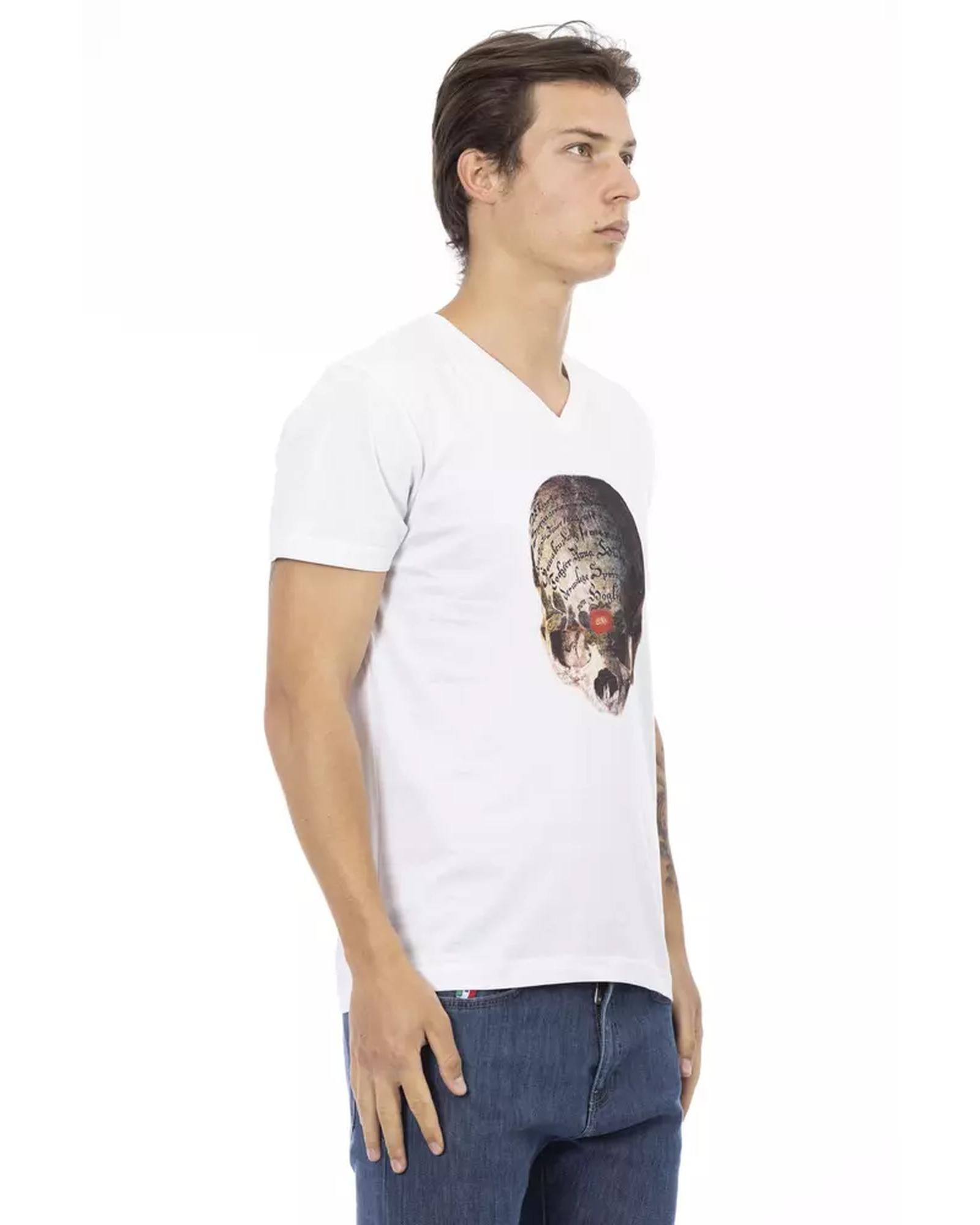 Short Sleeve T-shirt With V-neck. Front Print. L Men Secondary image