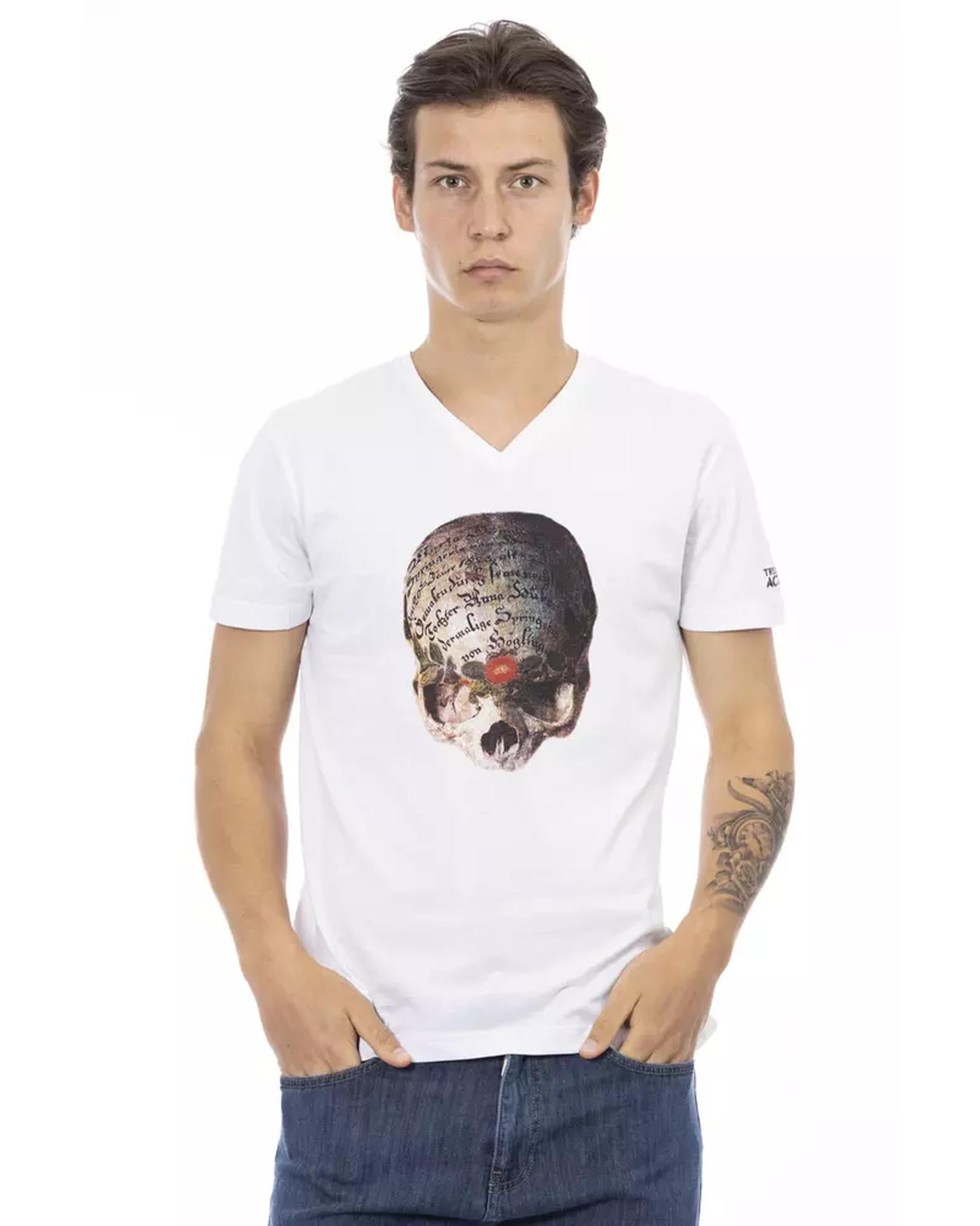 Short Sleeve T-shirt With V-neck. Front Print. XL Men Main image