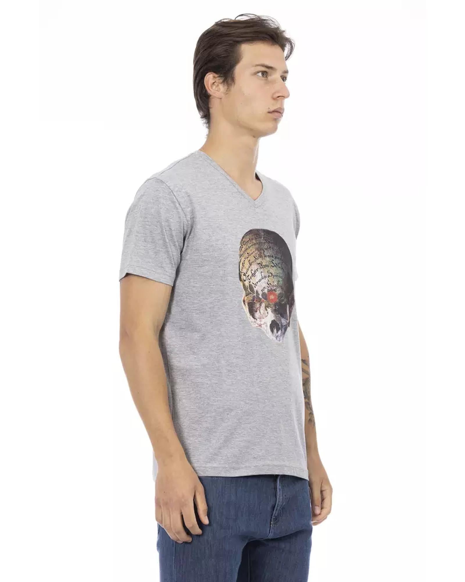 Front Print V-Neck Short Sleeve T-Shirt M Men Secondary image