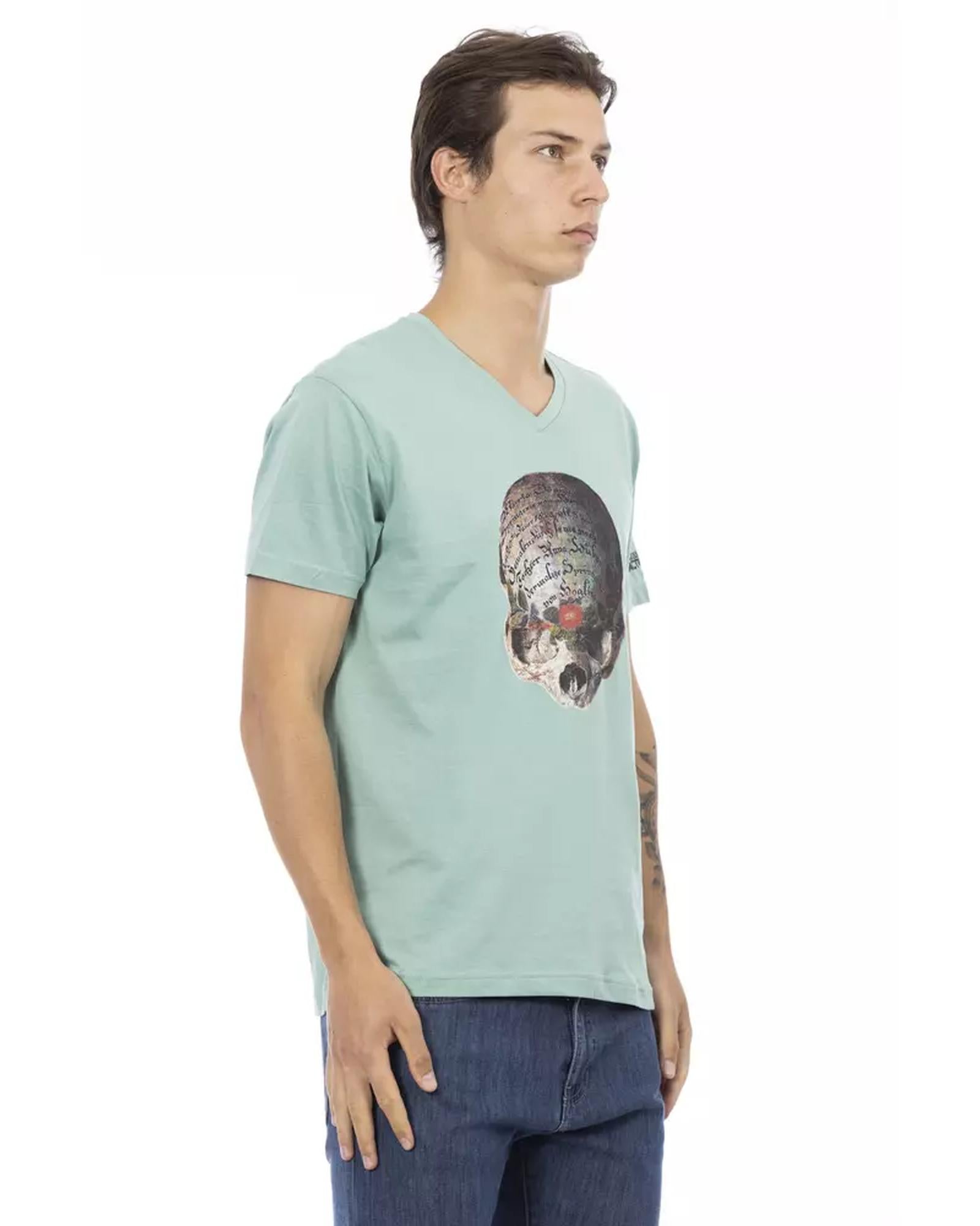 Front Print V-Neck Short Sleeve T-shirt M Men Secondary image