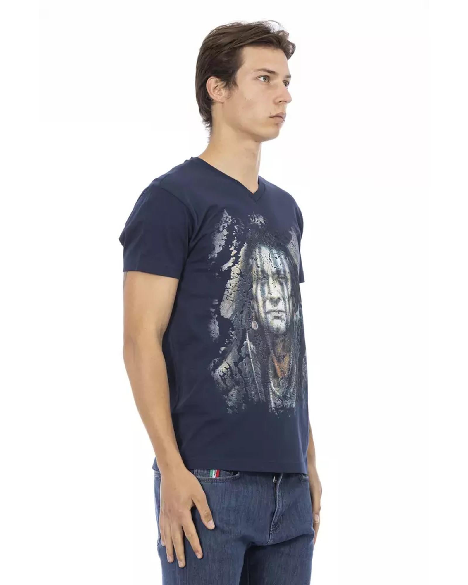 Front Print V-neck T-shirt M Men Secondary image