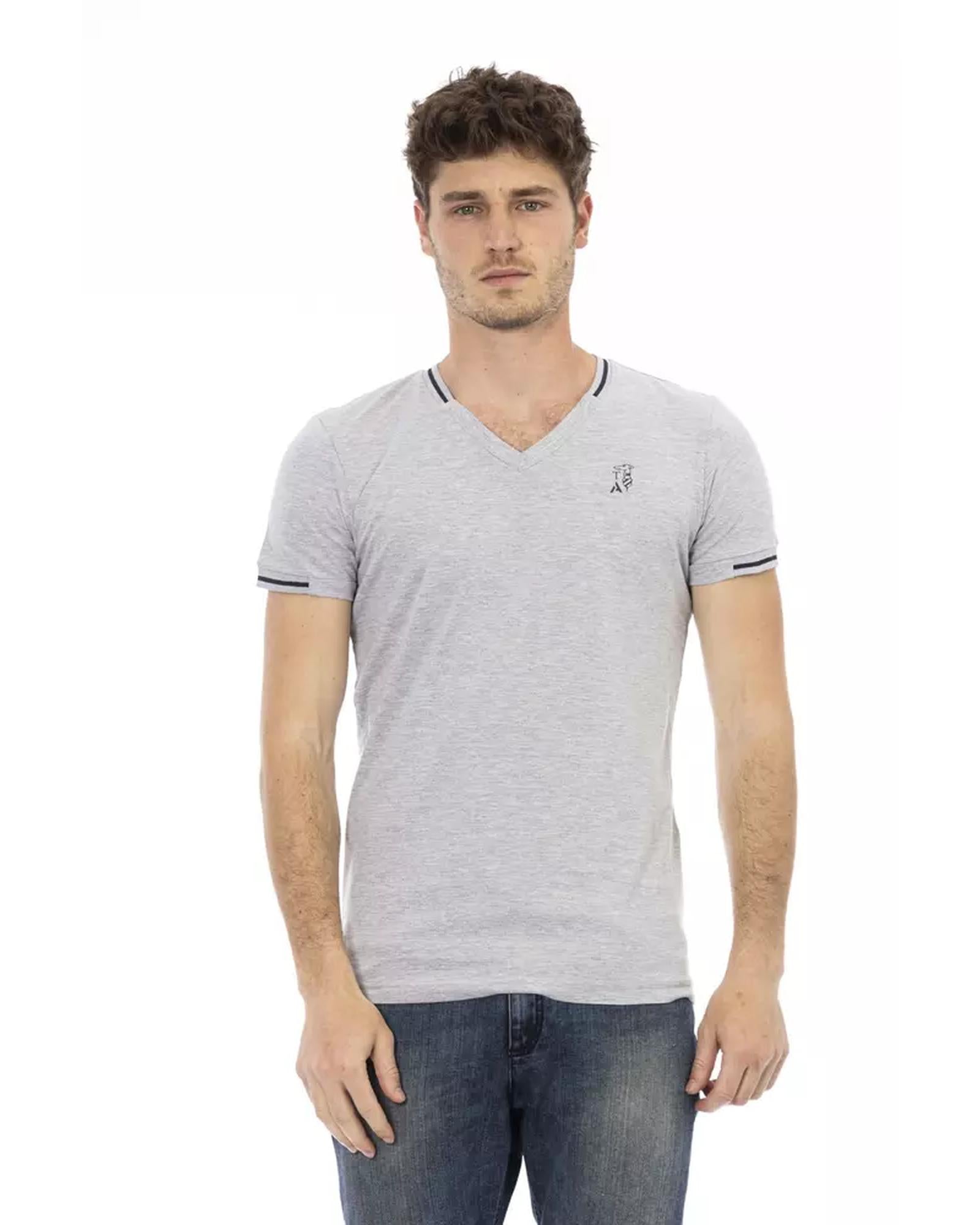 Short Sleeve T-shirt with V-neck and Print XL Men Main image