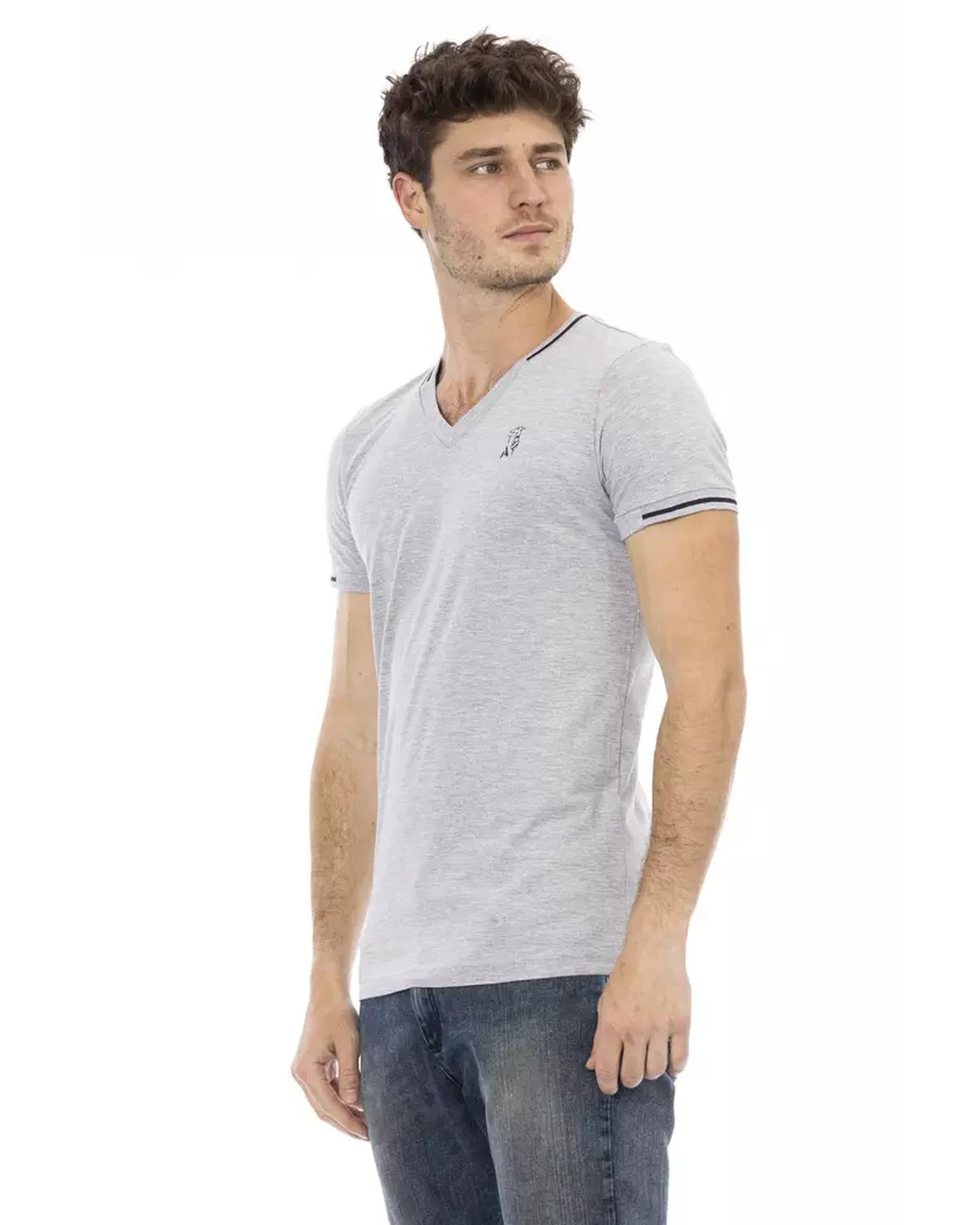 Short Sleeve T-shirt with V-neck and Print 2XL Men Secondary image