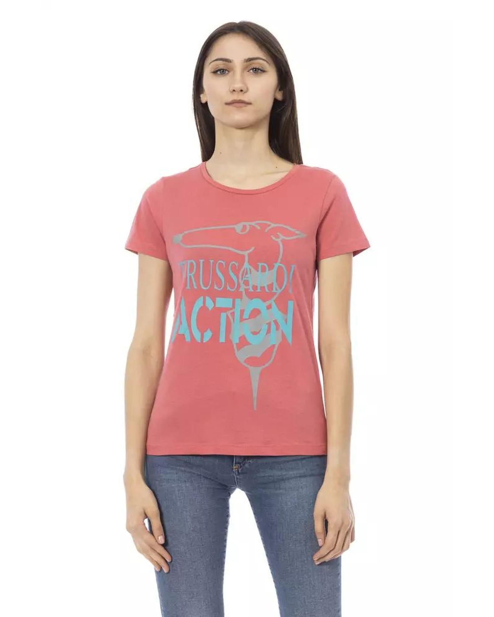 Trussardi Action Women's Pink Cotton Tops & T-Shirt - L Main image