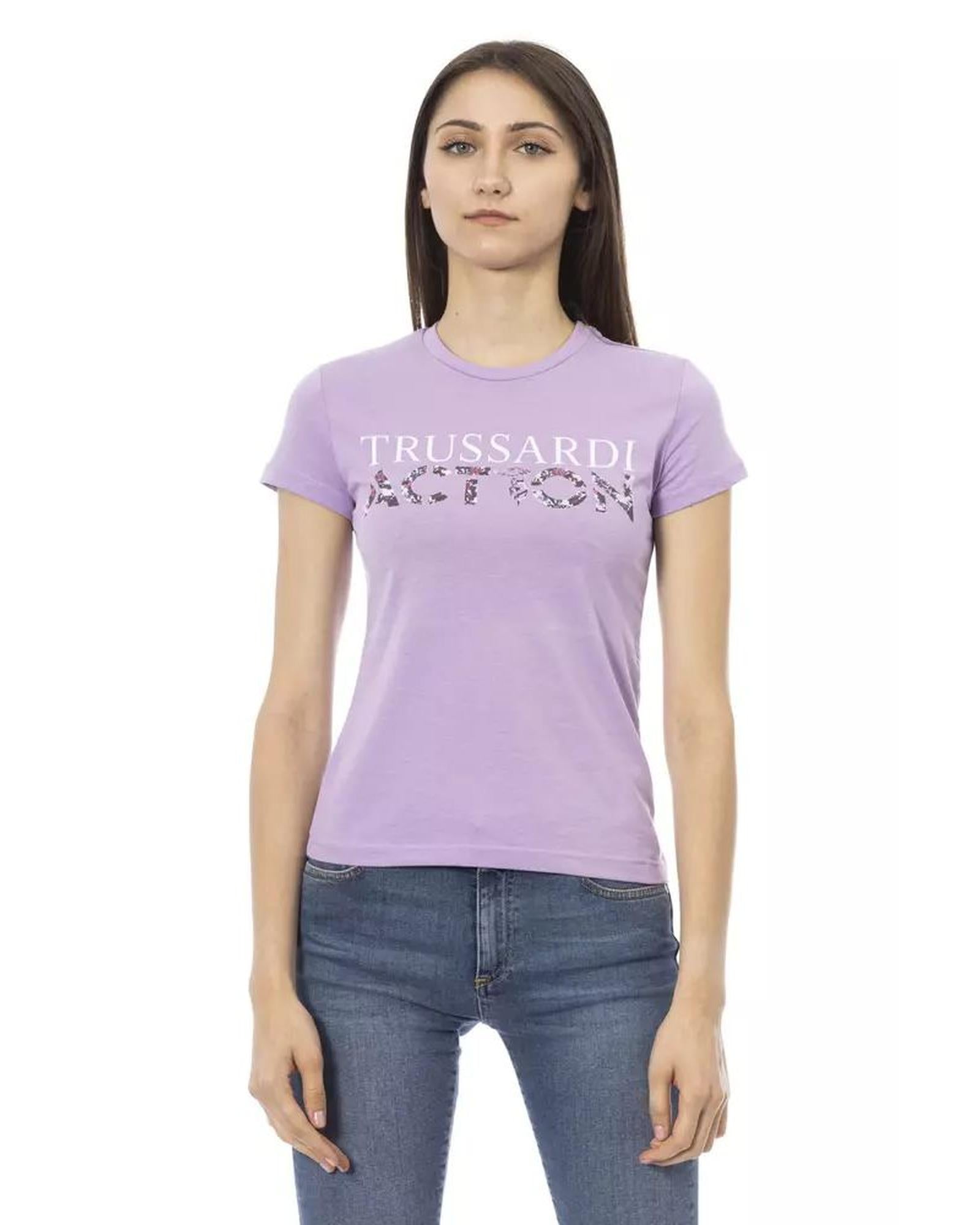 Trussardi Action Women's Purple Cotton Tops & T-Shirt - L Main image