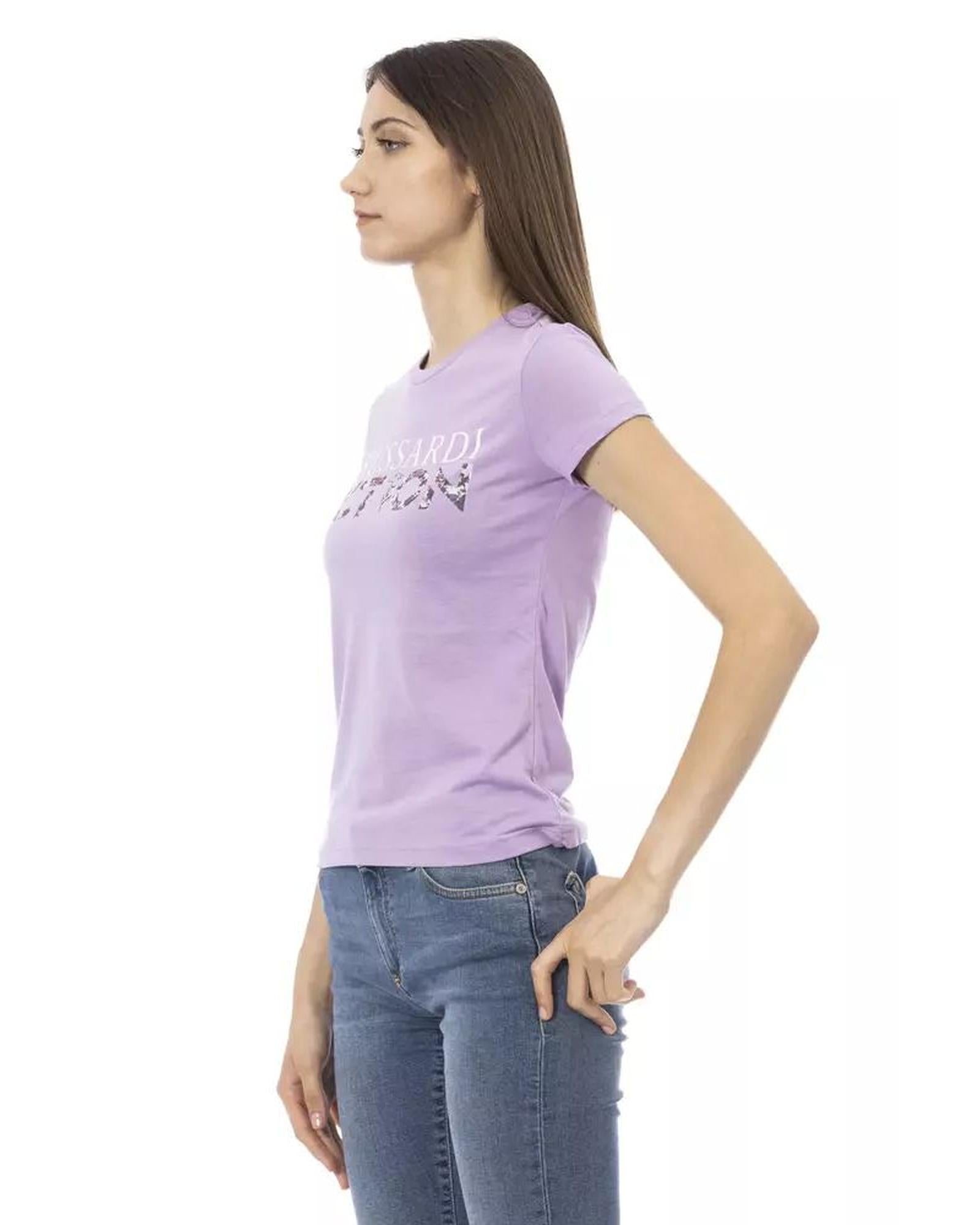 Trussardi Action Women's Purple Cotton Tops & T-Shirt - L Secondary image