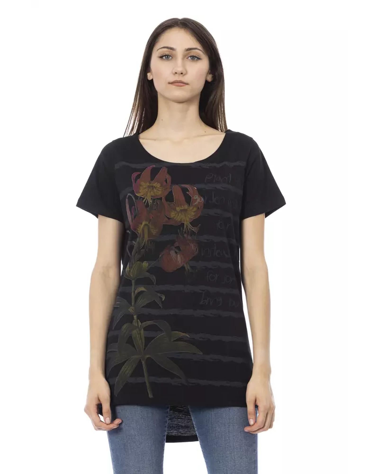 Front Print Short Sleeve T-shirt L Women Main image