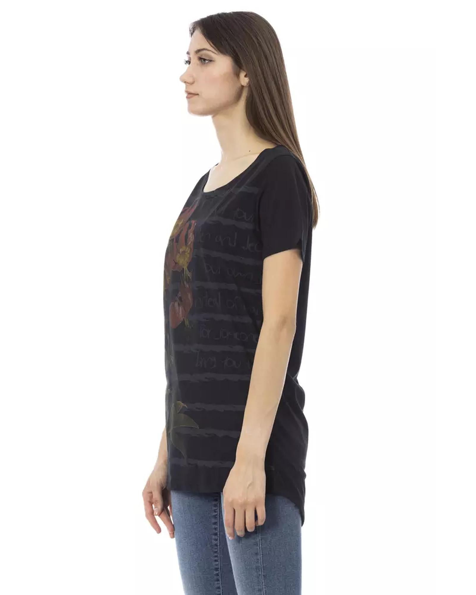 Front Print Short Sleeve T-shirt L Women Secondary image