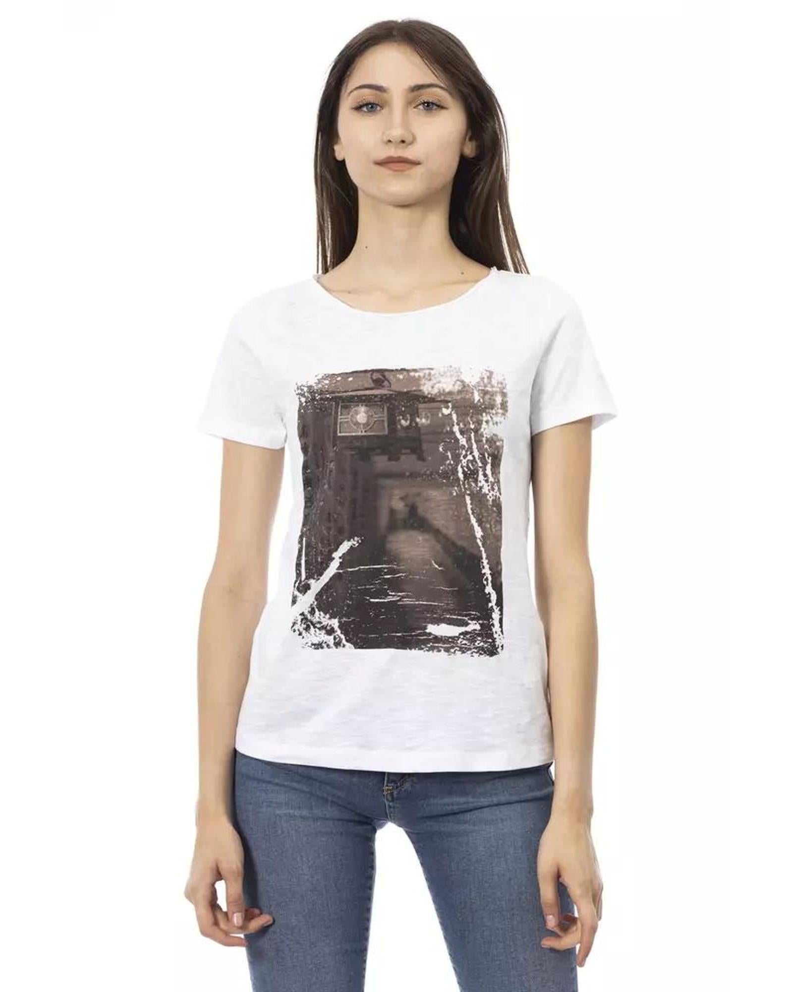 Trussardi Action Women's White Cotton Tops & T-Shirt - M Main image