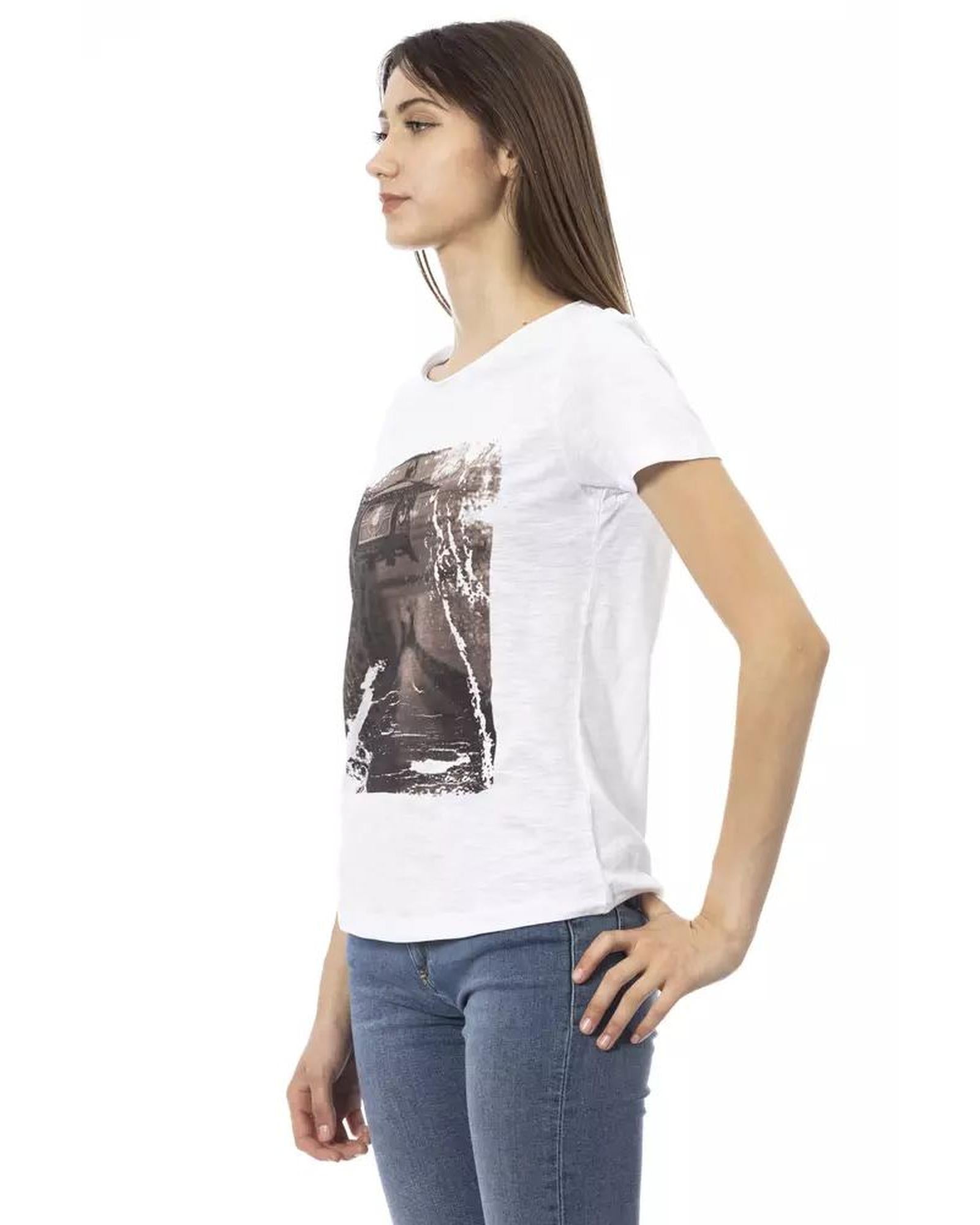 Trussardi Action Women's White Cotton Tops & T-Shirt - M Secondary image