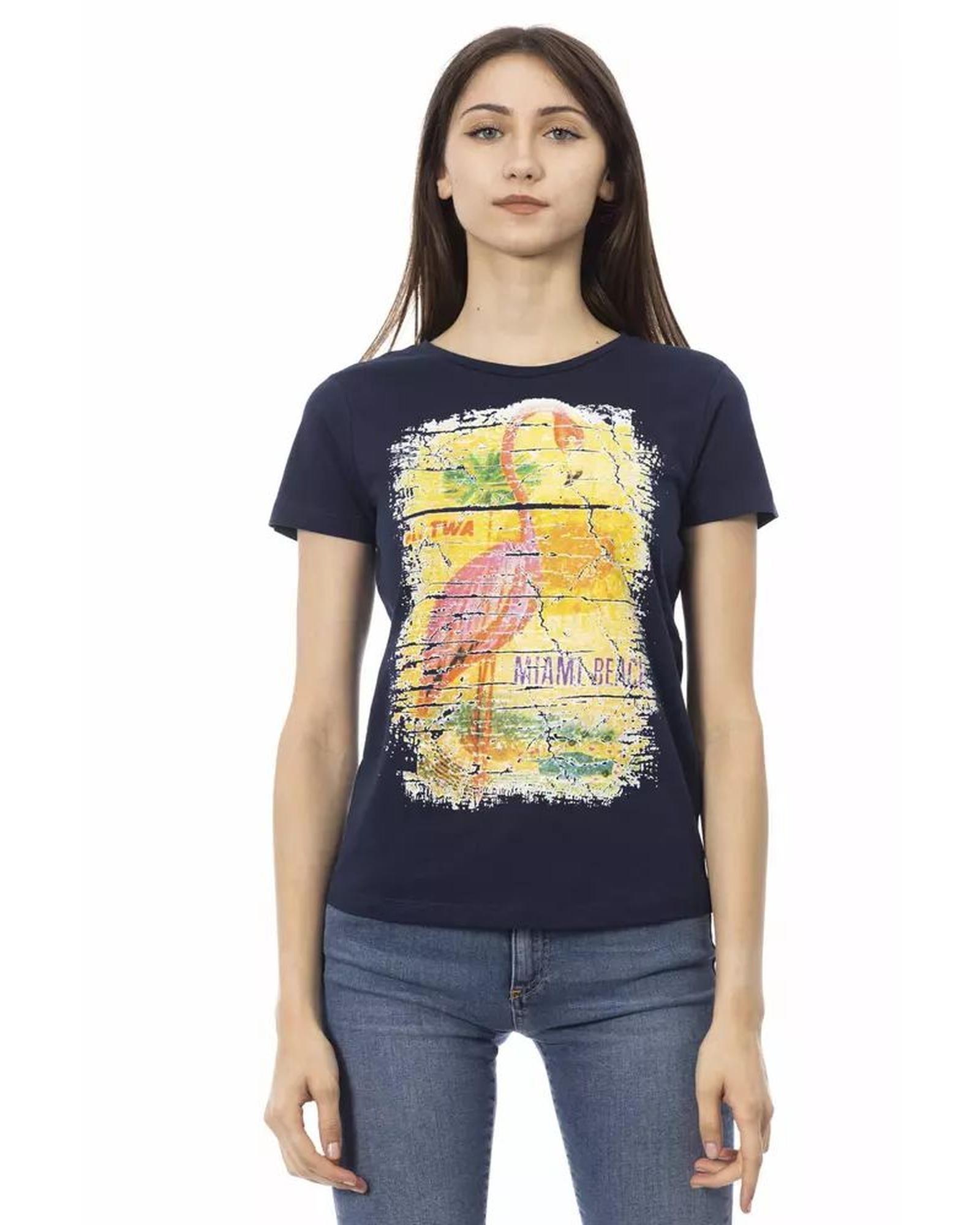 Trussardi Action Women's Blue Cotton Tops & T-Shirt - L Main image