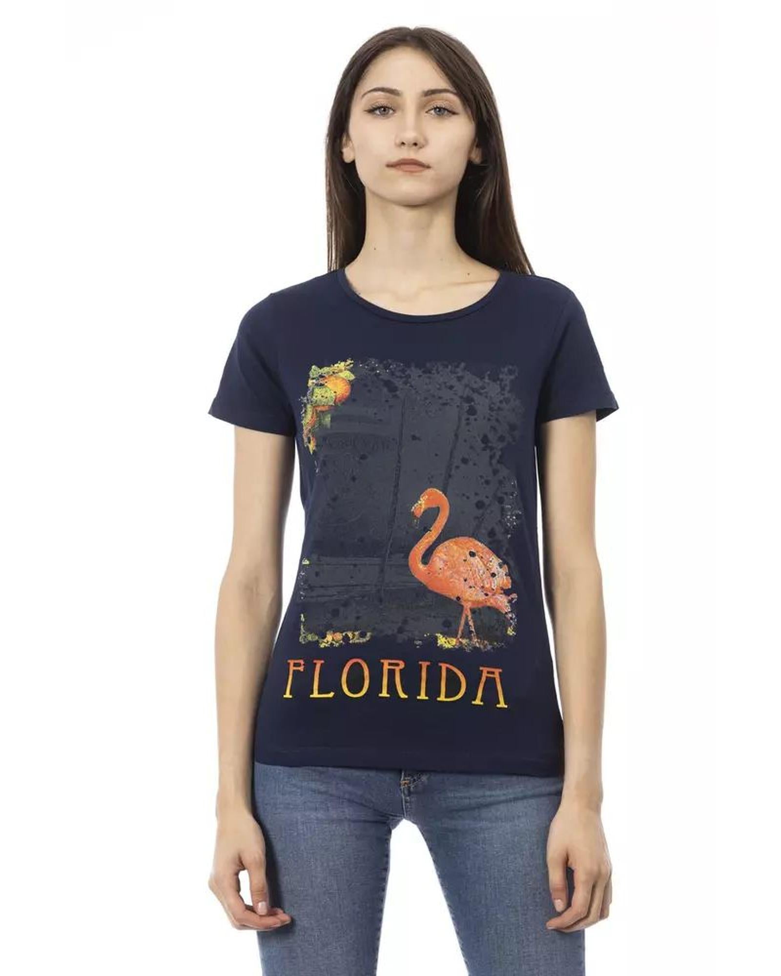 Trussardi Action Women's Blue Cotton Tops & T-Shirt - M Main image