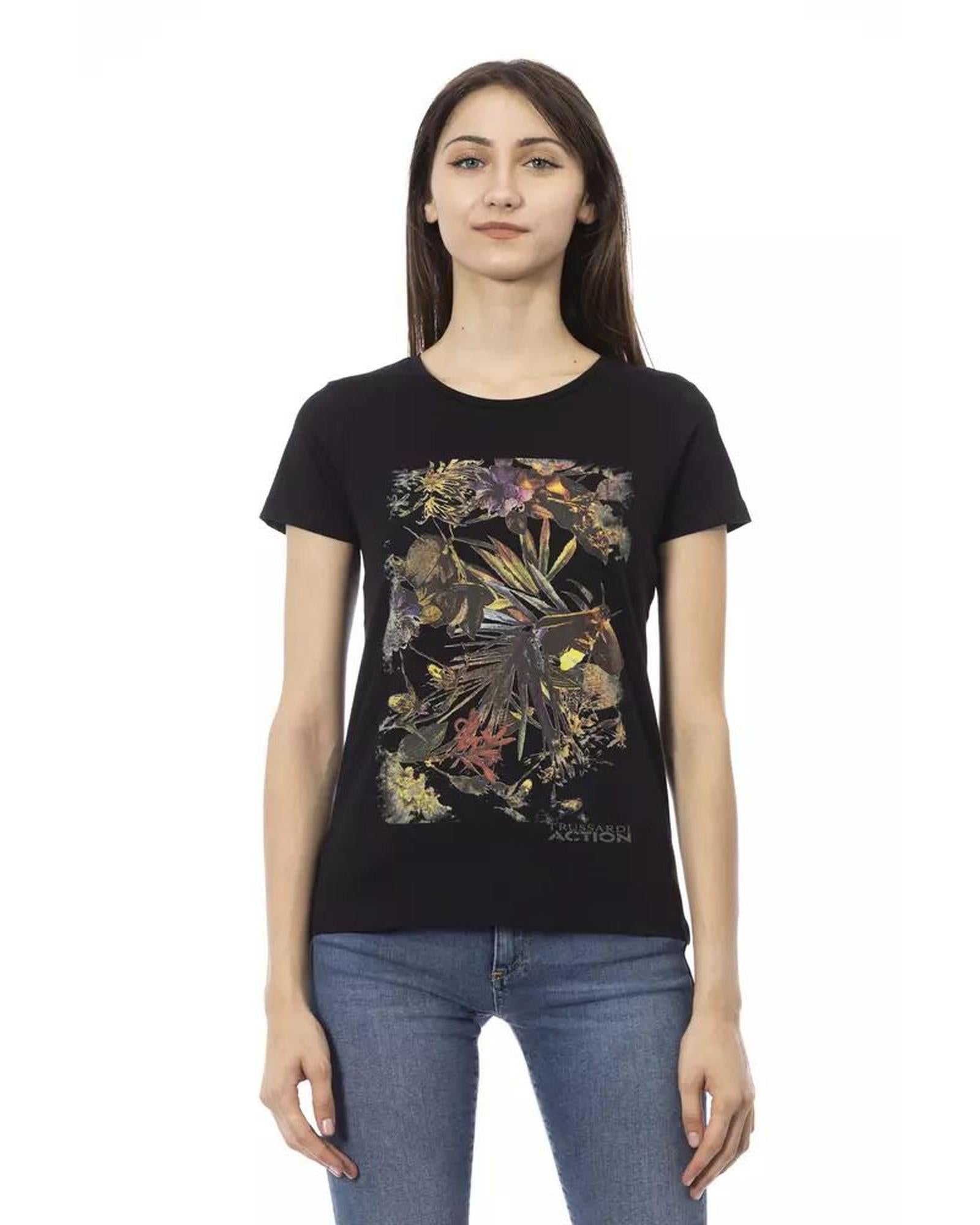 Trussardi Action Women's Black Cotton Tops & T-Shirt - M Main image