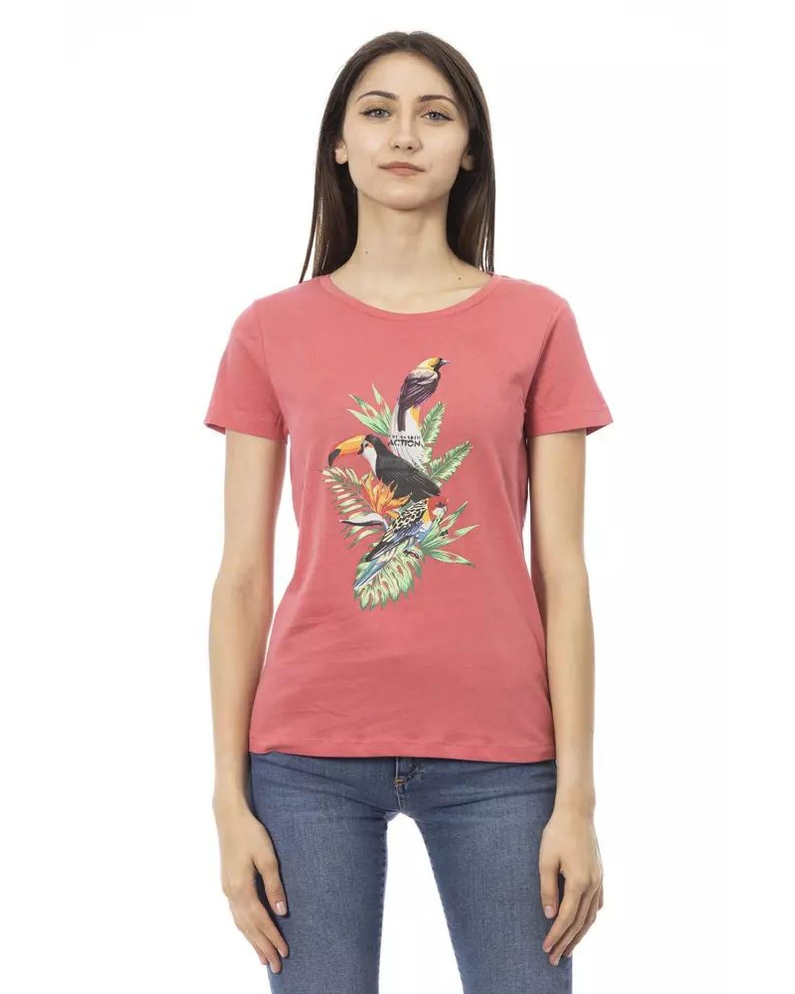Trussardi Action Women's Pink Cotton Tops & T-Shirt - XS Main image