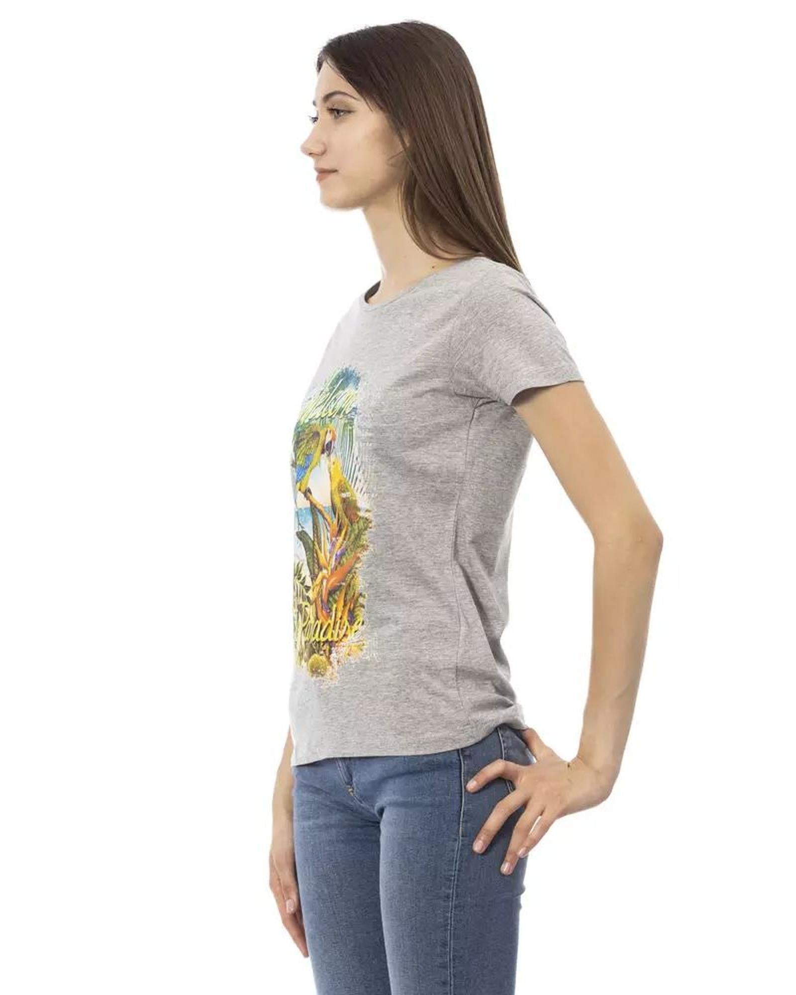 Trussardi Action Women's Gray Cotton Tops & T-Shirt - L Secondary image