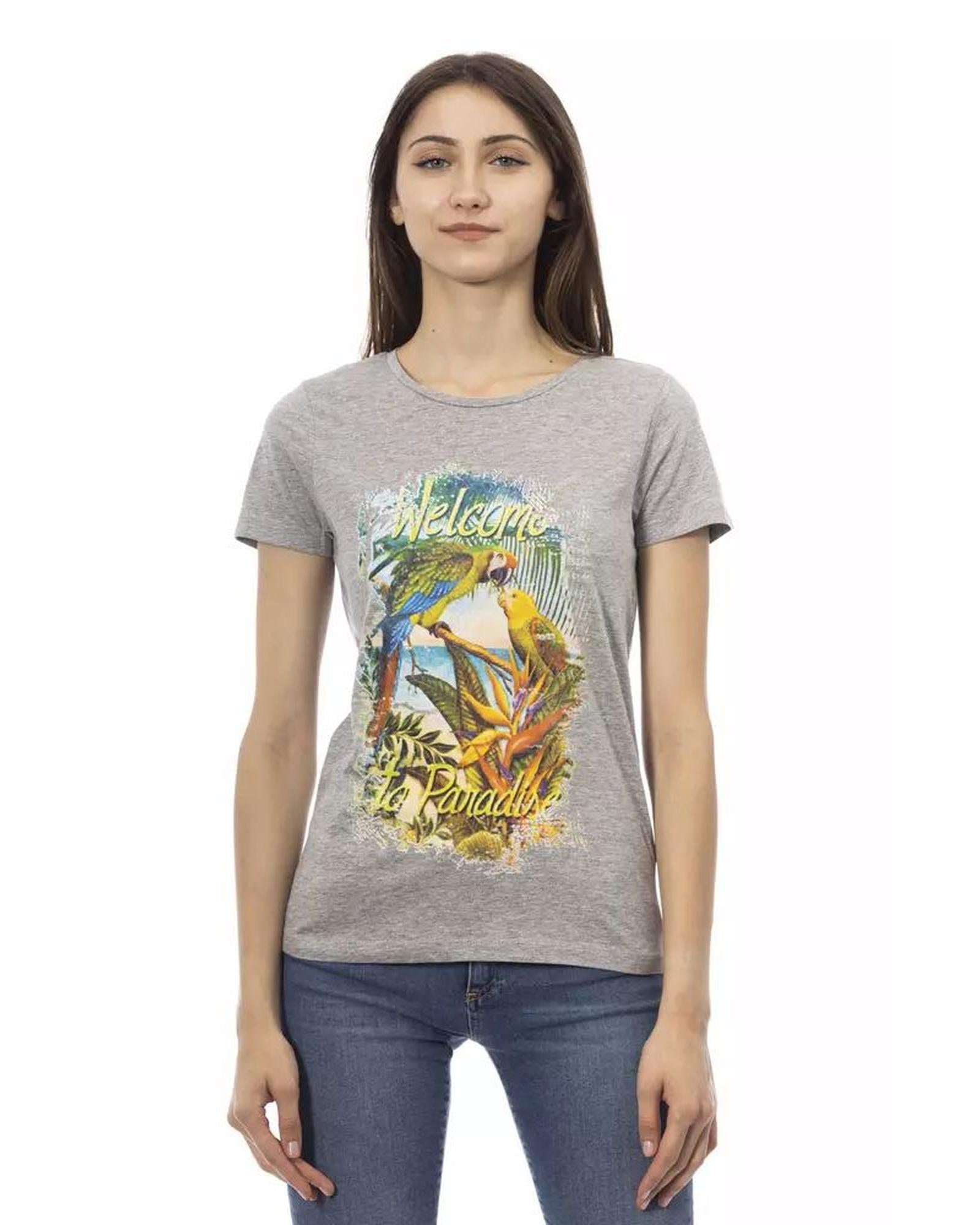 Trussardi Action Women's Gray Cotton Tops & T-Shirt - S Main image