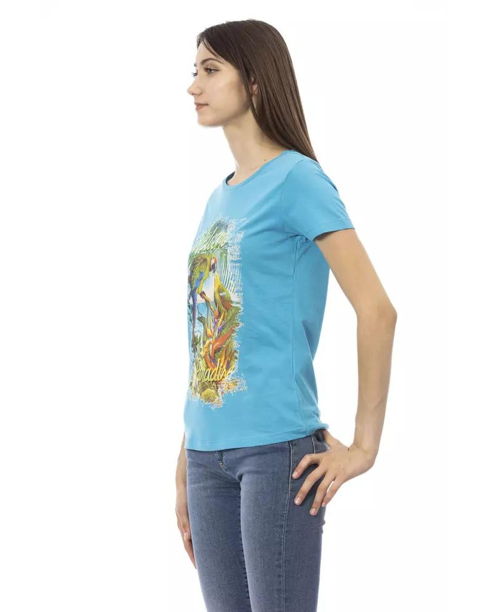 Trussardi Action Women's Light Blue Cotton Tops & T-Shirt - XL Secondary image