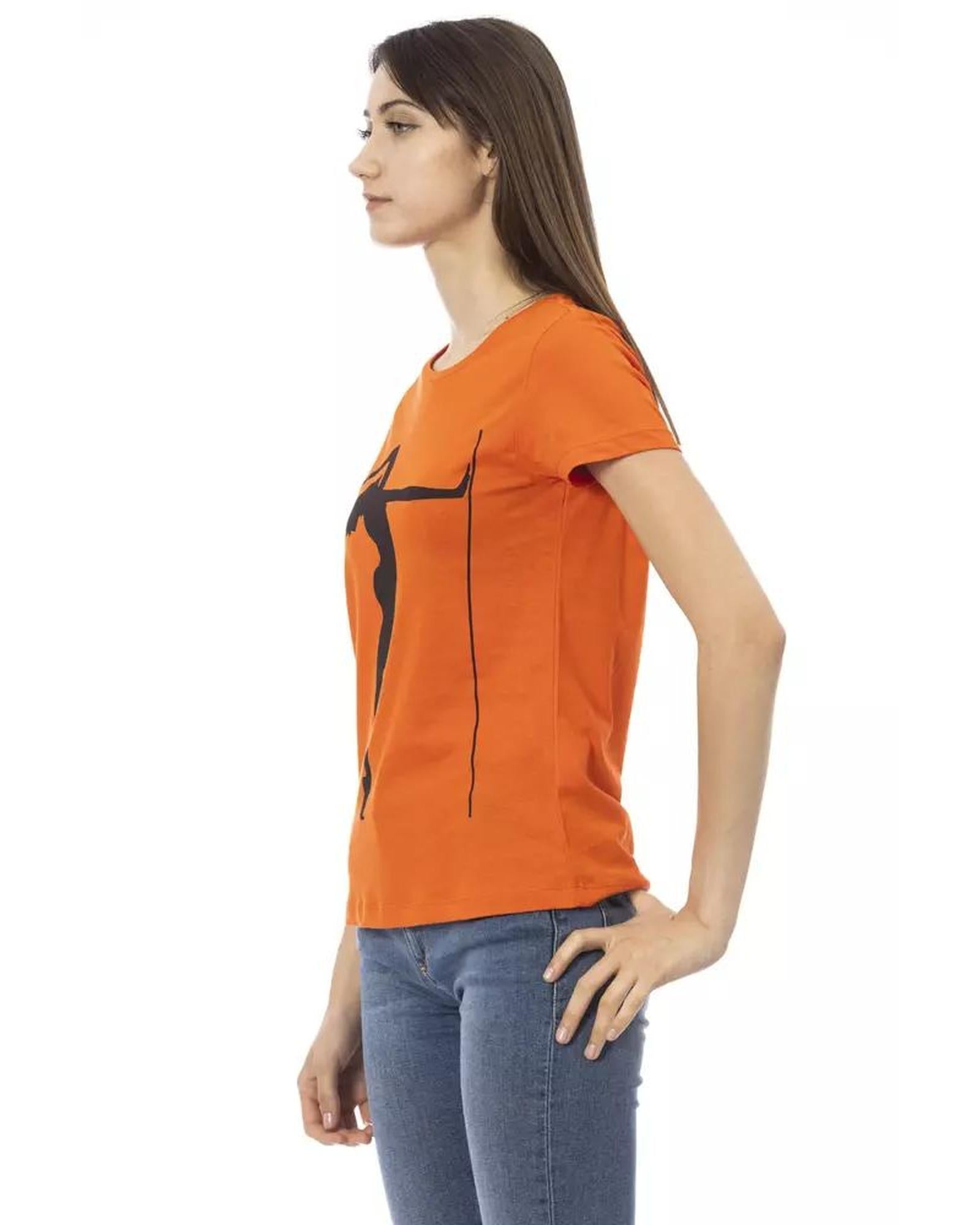 Trussardi Action Women's Orange Cotton Tops & T-Shirt - L Secondary image