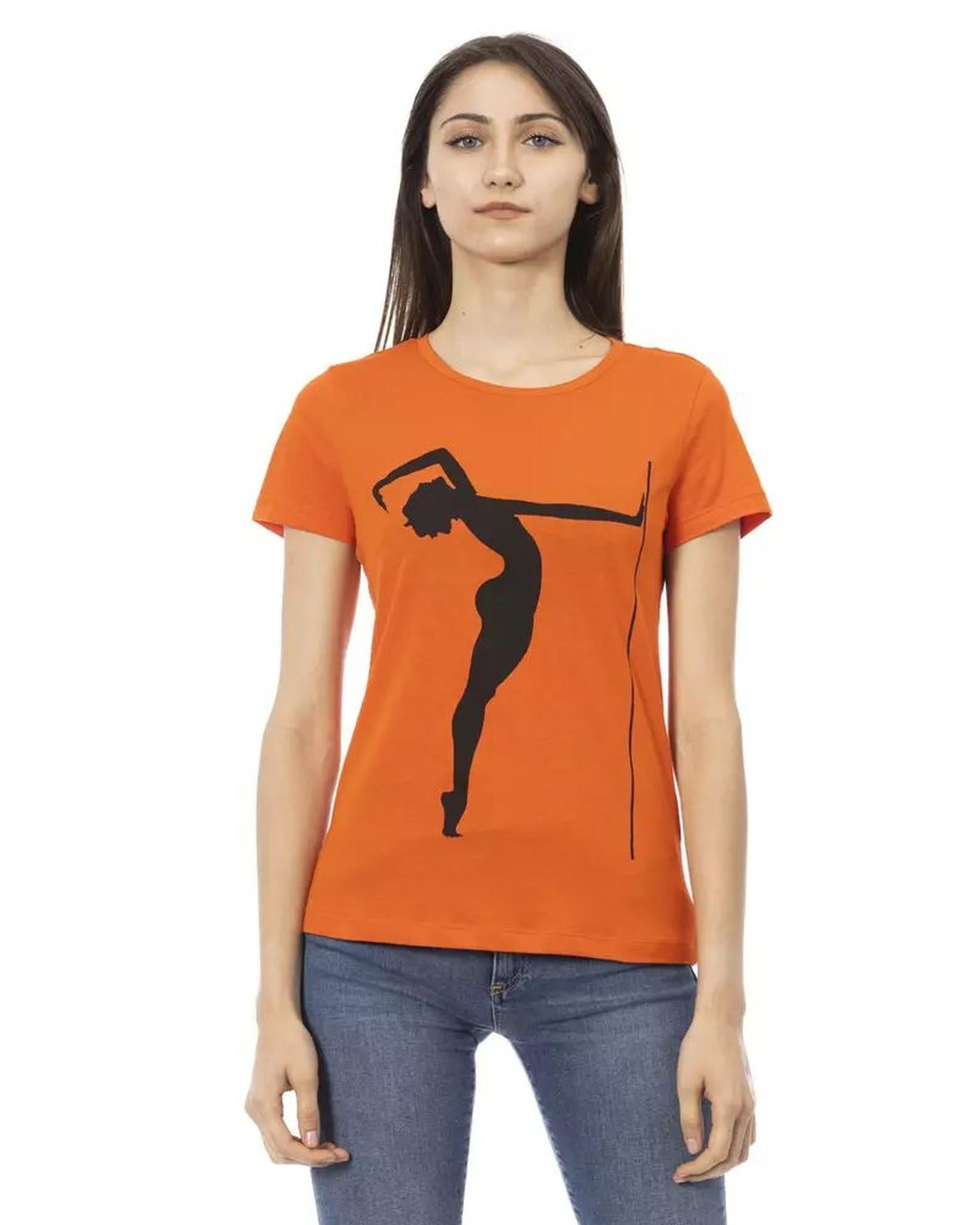 Trussardi Action Women's Orange Cotton Tops & T-Shirt - XL Main image