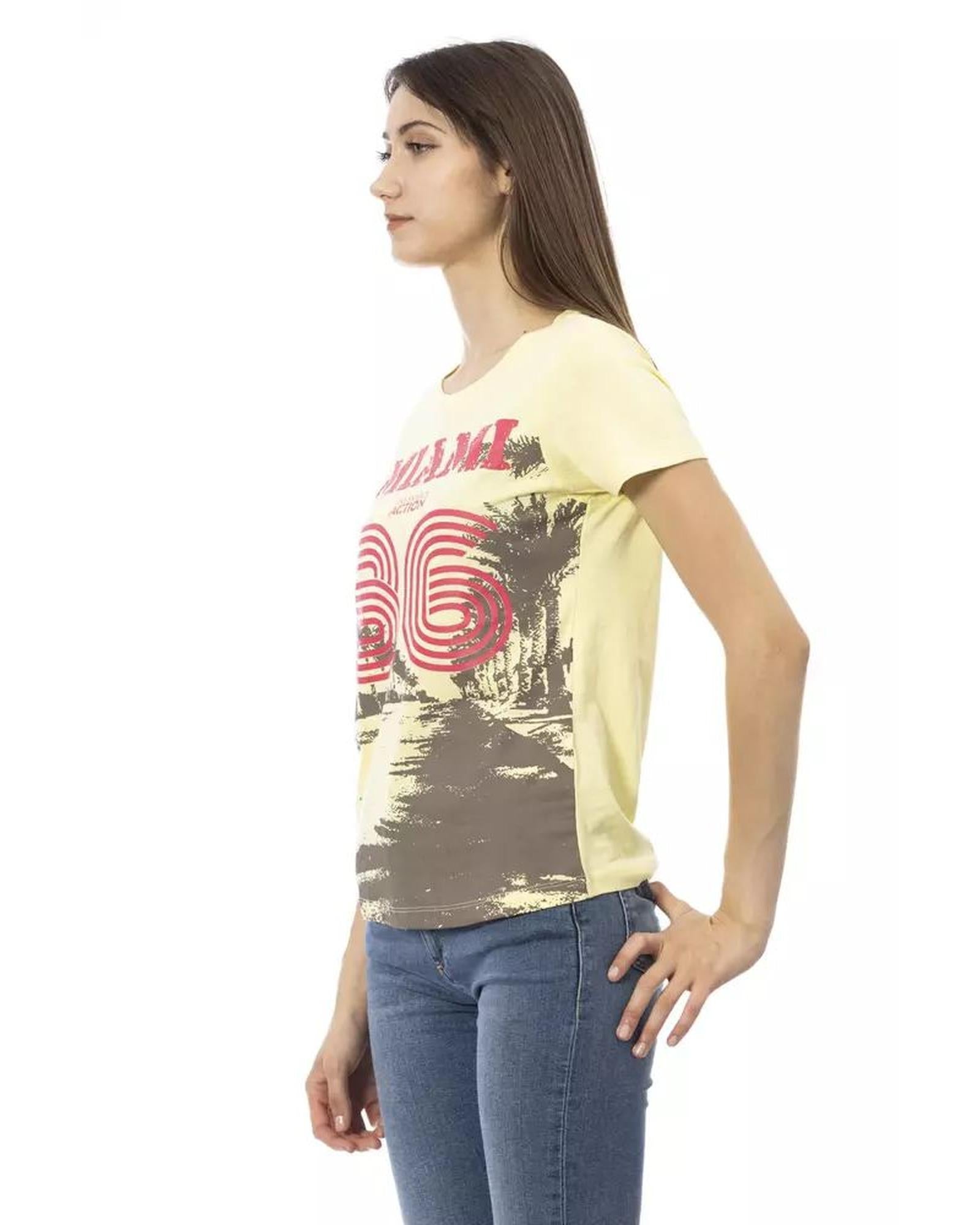 Trussardi Action Women's Yellow Cotton Tops & T-Shirt - S Secondary image