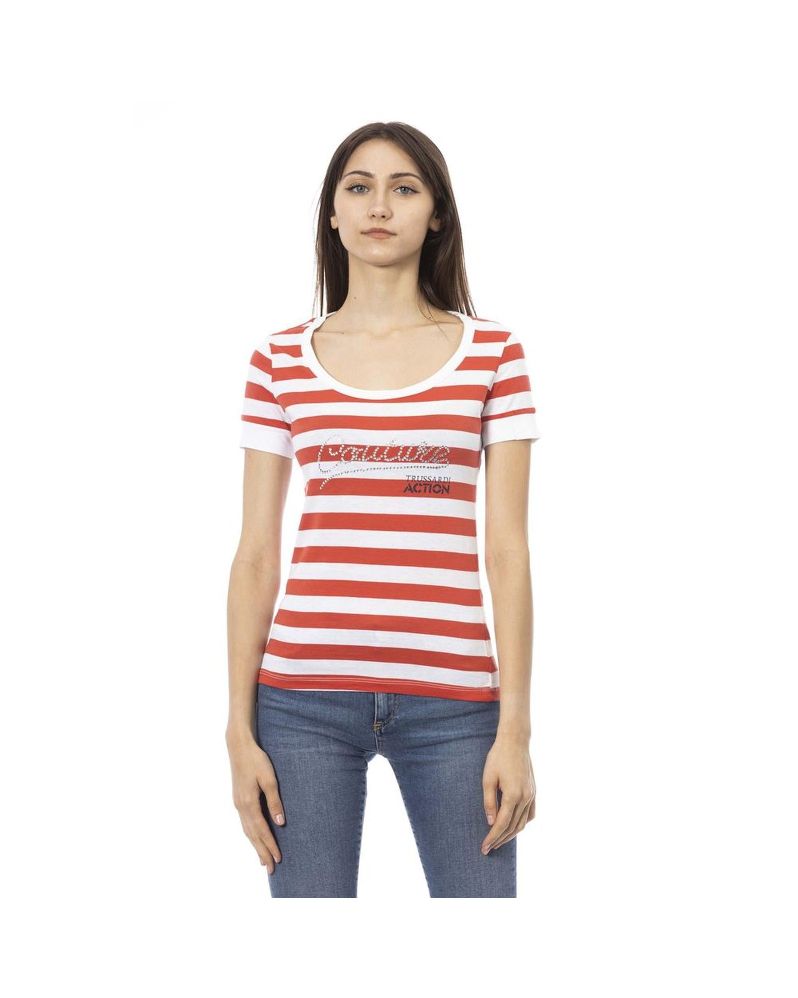 Trussardi Action Women's Vibrant Multicolor Short Sleeve Tee - L Main image