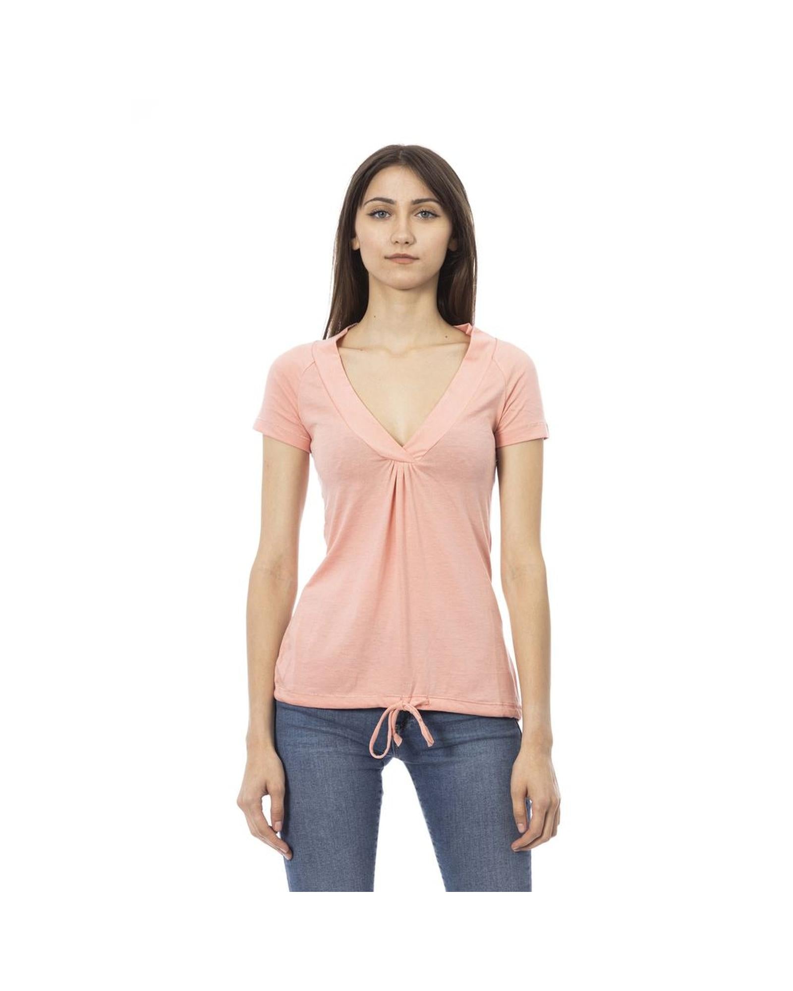 Trussardi Action Women's Elegant Pink Short Sleeve Tee with Chic Print - L Main image