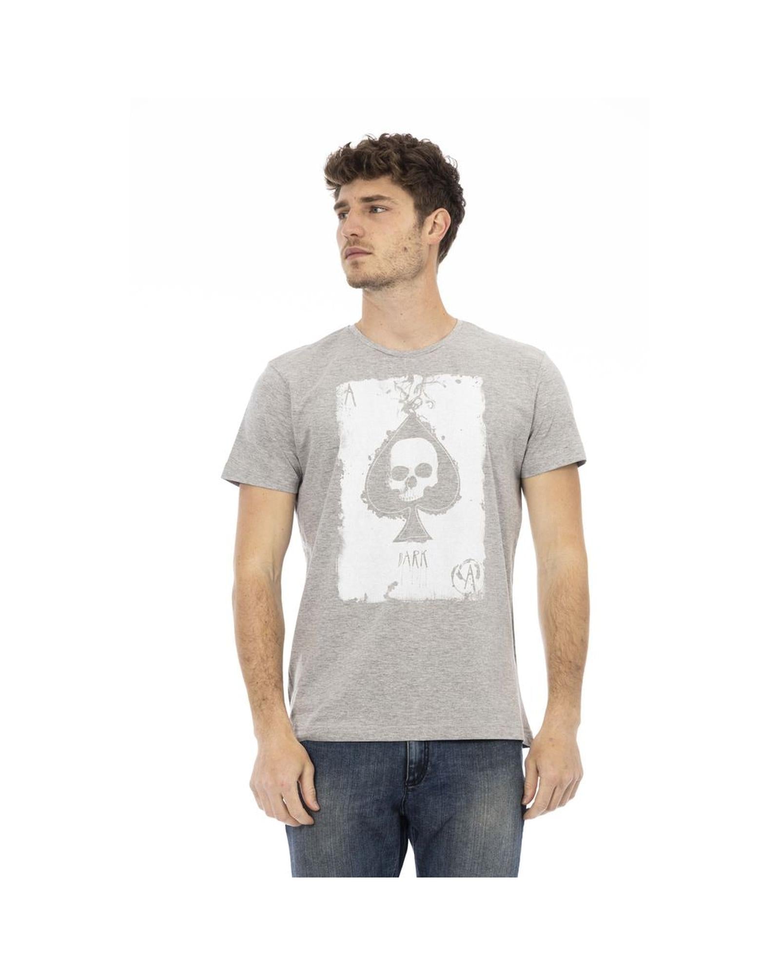 Trussardi Action Men's Elevate Casual Chic with Sleek Gray Tee - L Main image