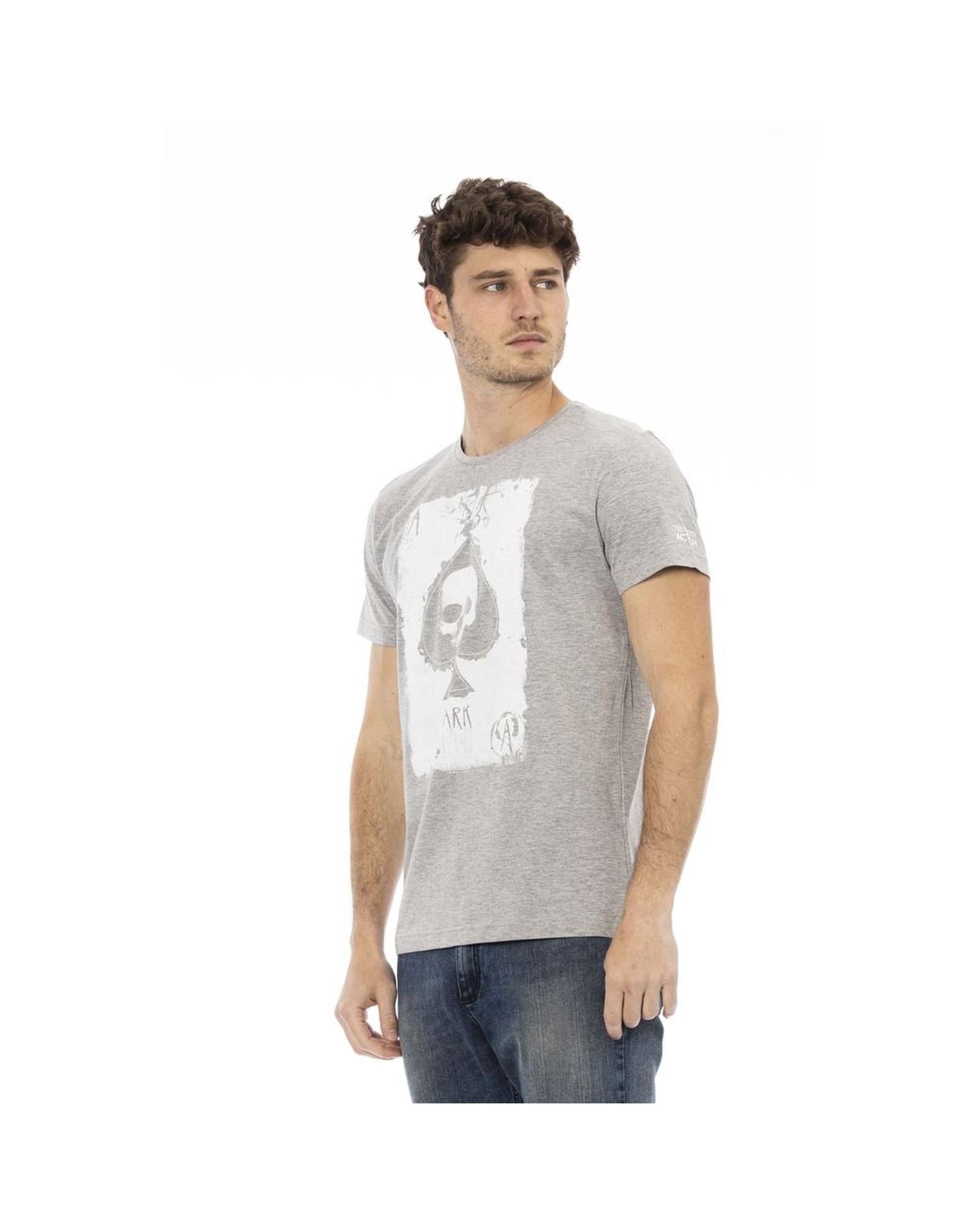 Trussardi Action Men's Elevate Casual Chic with Sleek Gray Tee - L Secondary image
