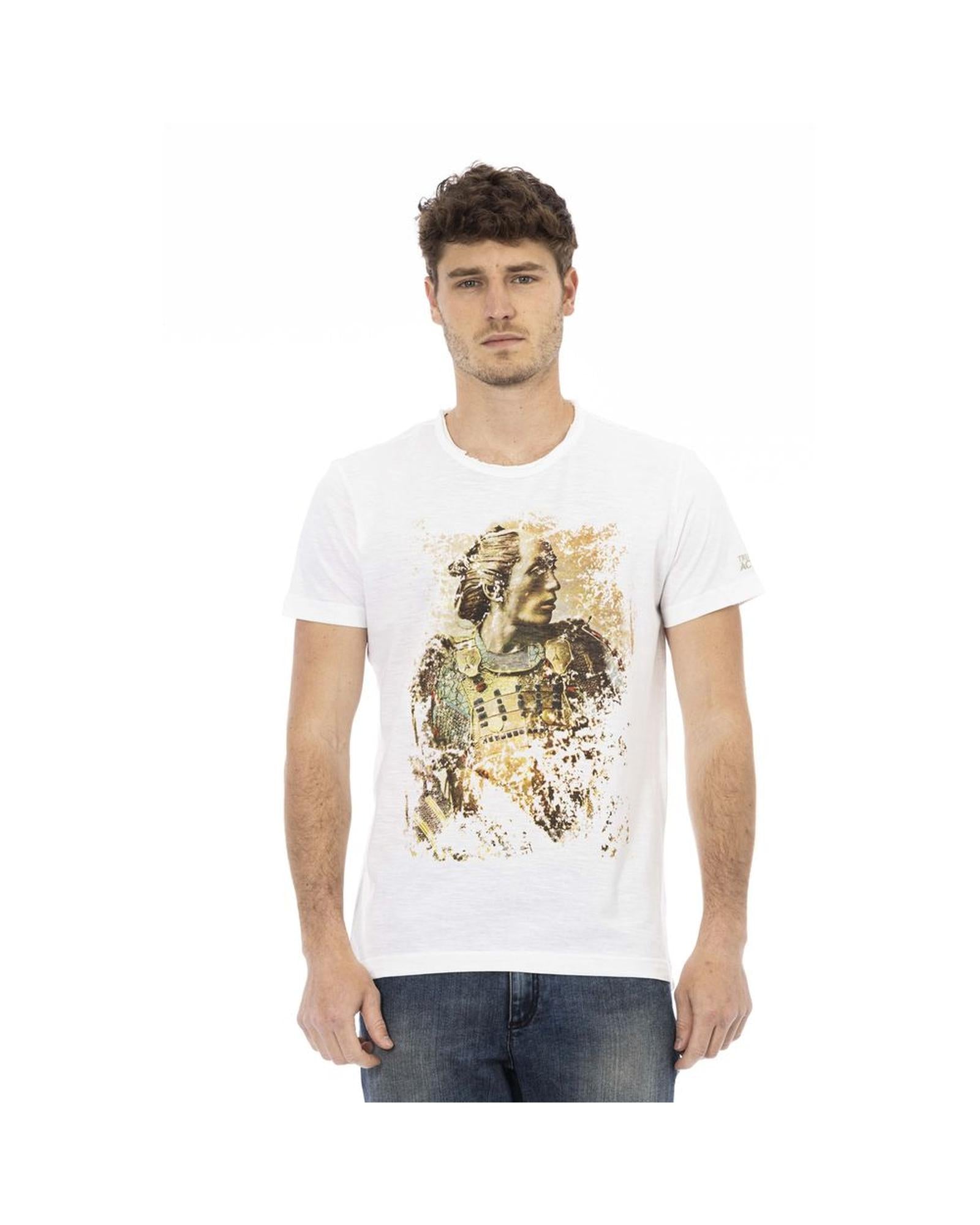 Trussardi Action Men's Elegant White Tee with Signature Print - M Main image