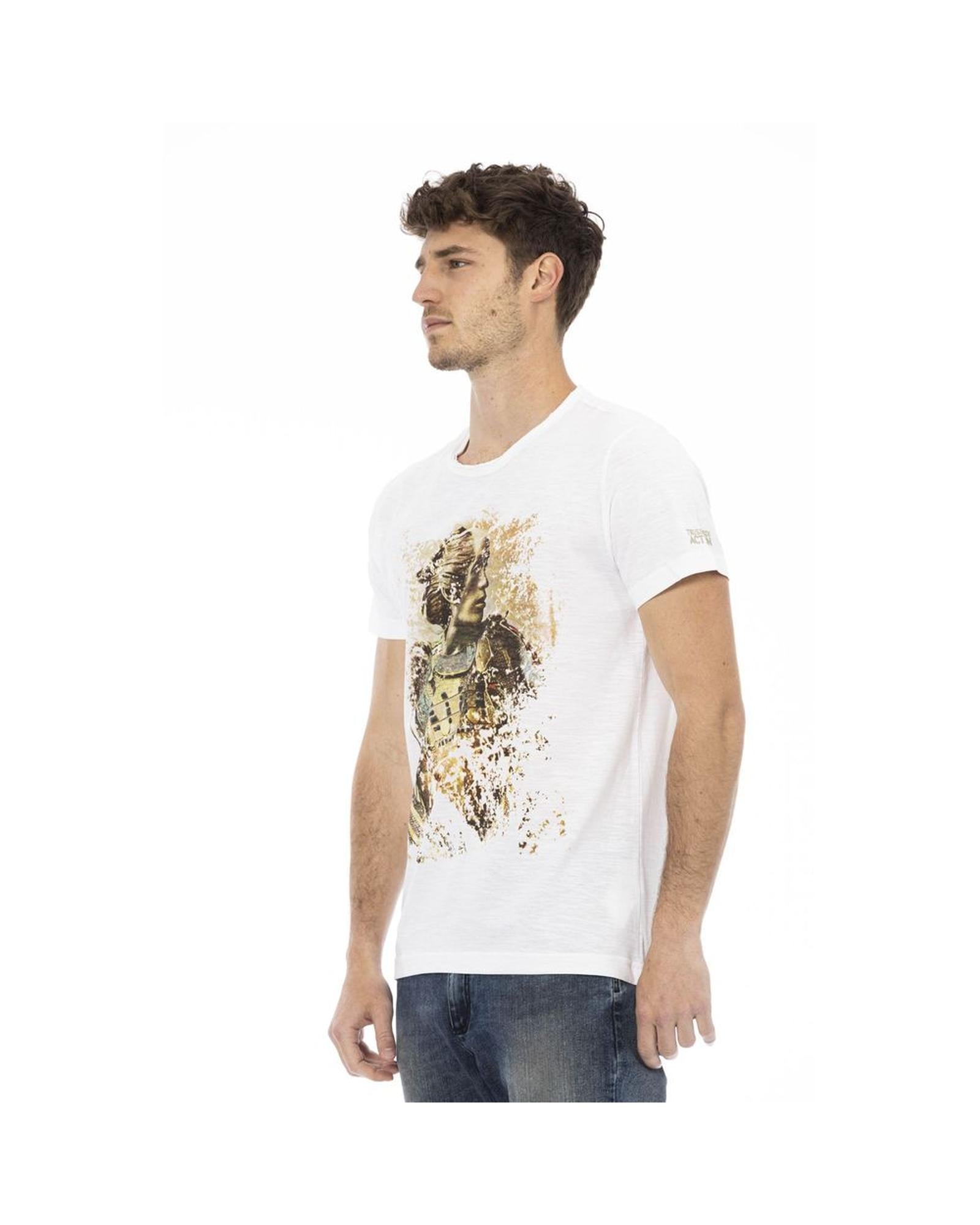 Trussardi Action Men's Elegant White Tee with Signature Print - M Secondary image