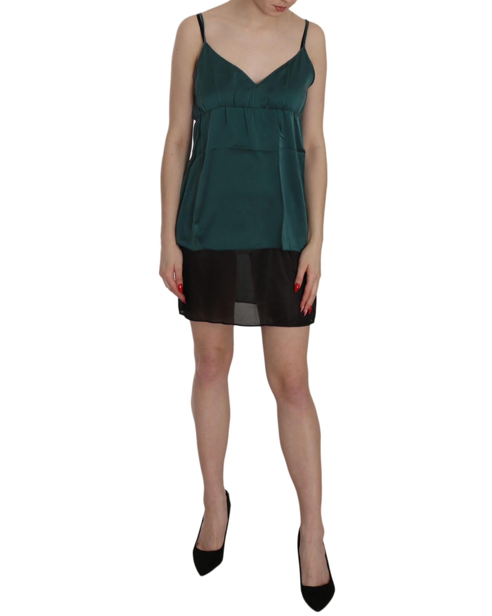 Spaghetti Strap Shift Mini Dress in 100% Silk 42 IT Women Main image