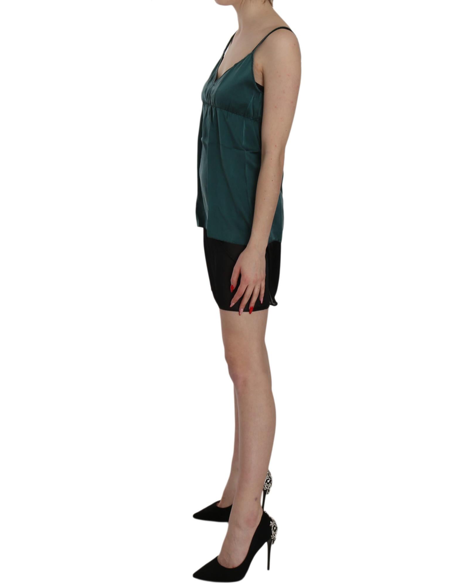 Spaghetti Strap Shift Mini Dress in 100% Silk 42 IT Women Secondary image
