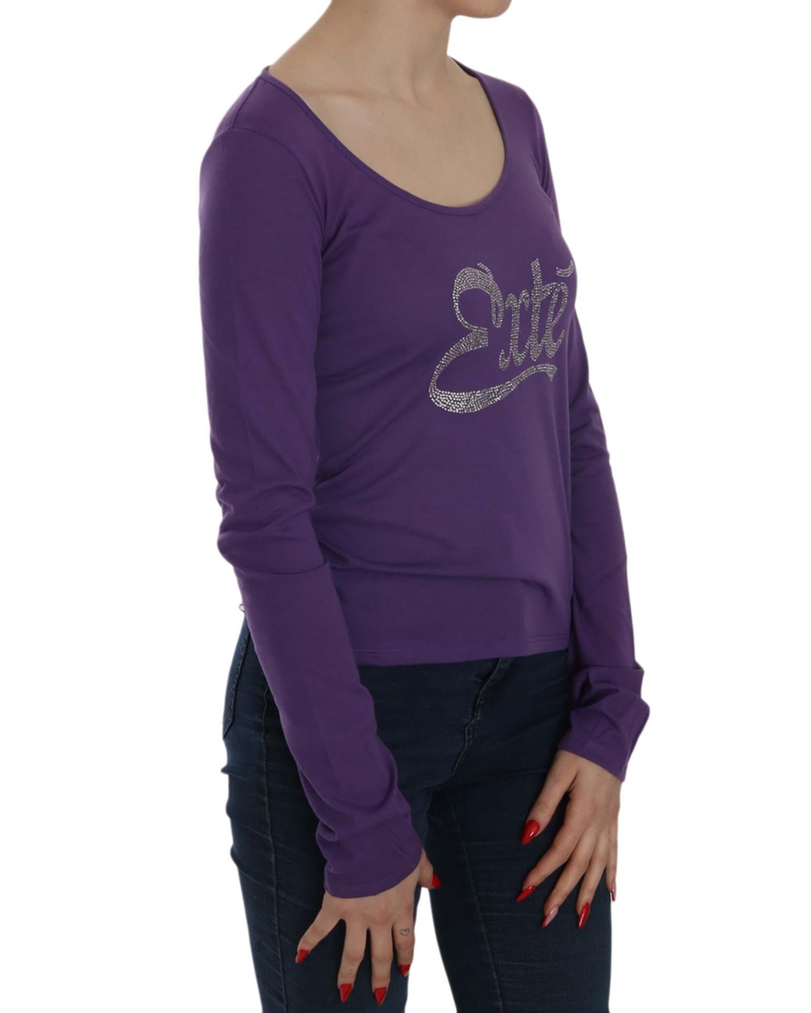 Crystal Embellished U-neck Long Sleeve Blouse 42 IT Women Secondary image