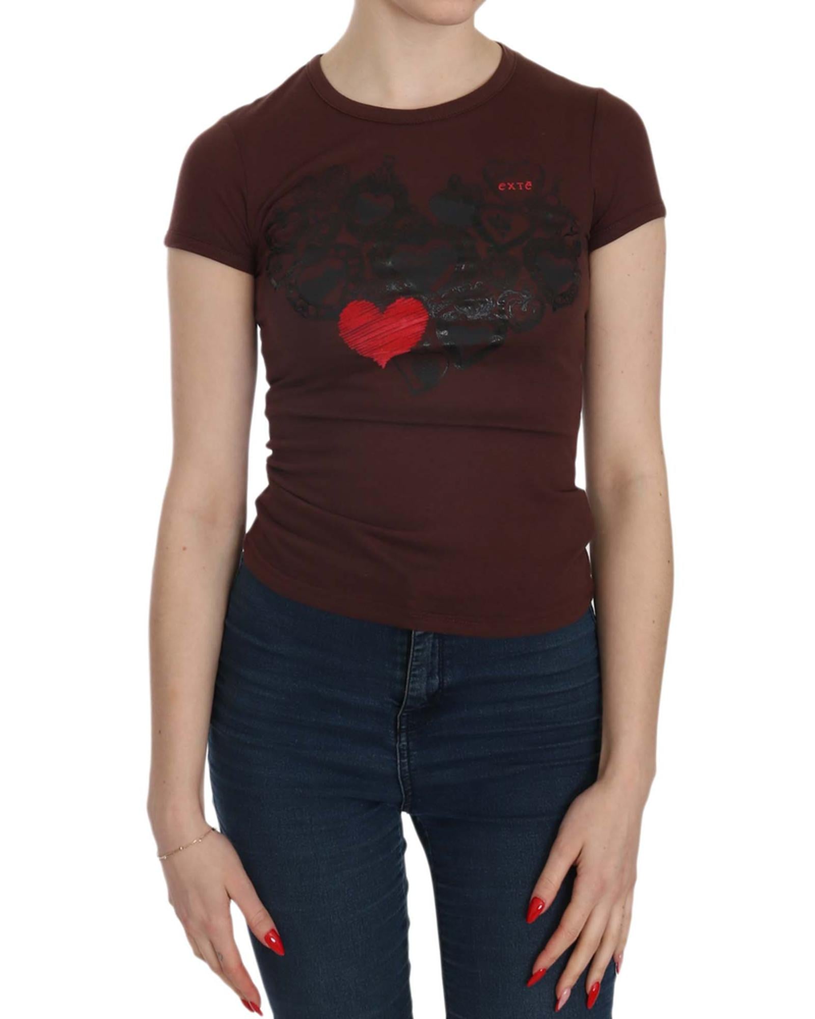 Crew Neck Short Sleeve Blouse with Logo Details 38 IT Women Main image