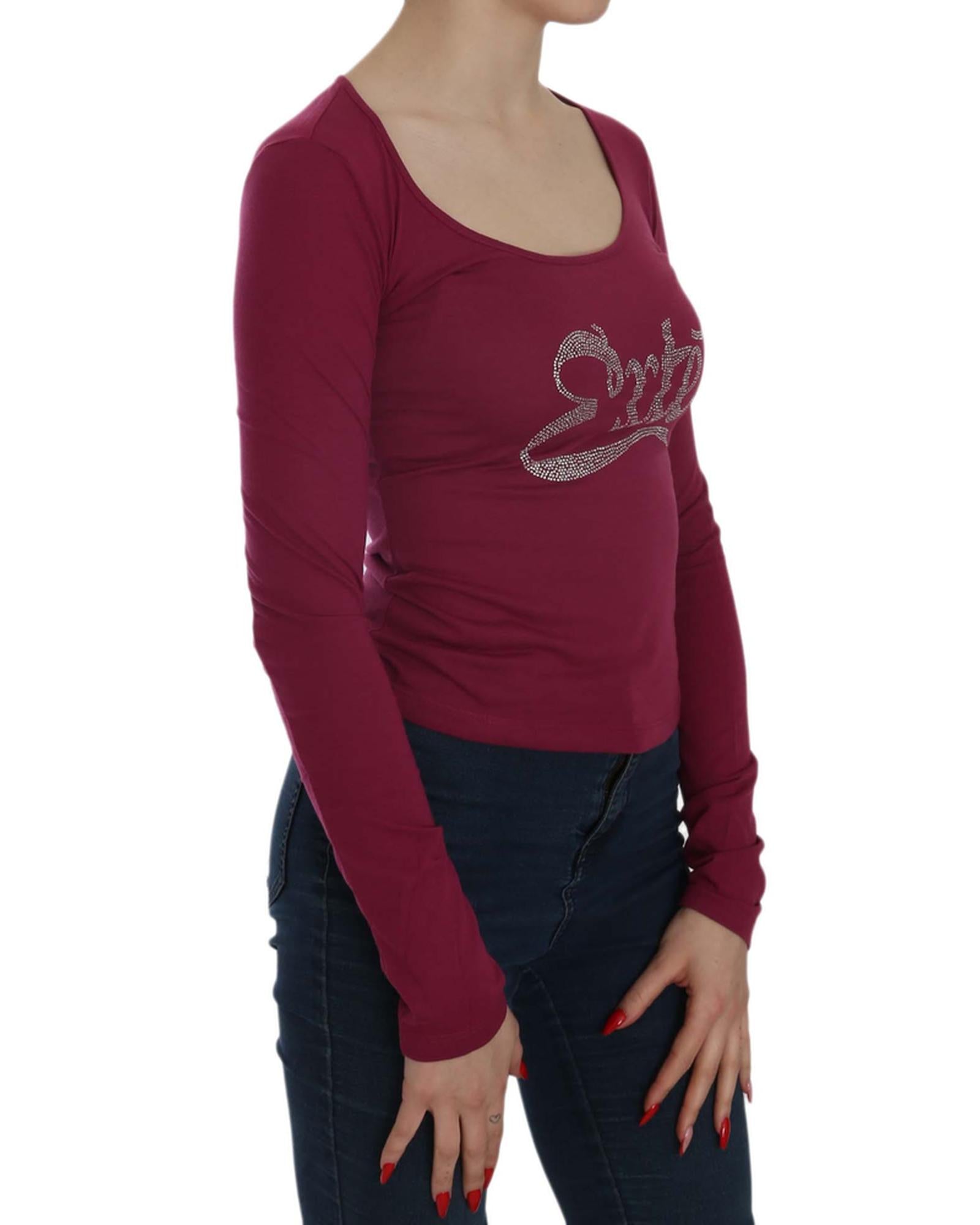 EXTE Fuchsia Crystal Embellished Blouse 42 IT Women Secondary image