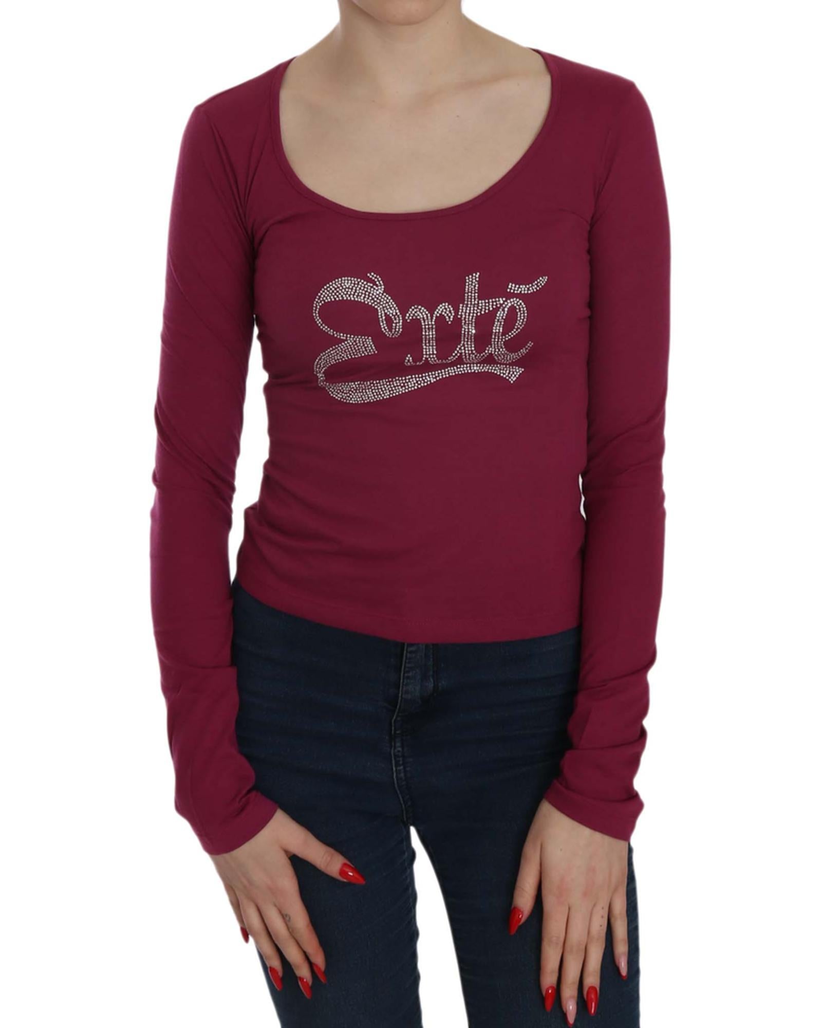 EXTE Fuchsia Crystal Embellished Blouse 44 IT Women Main image