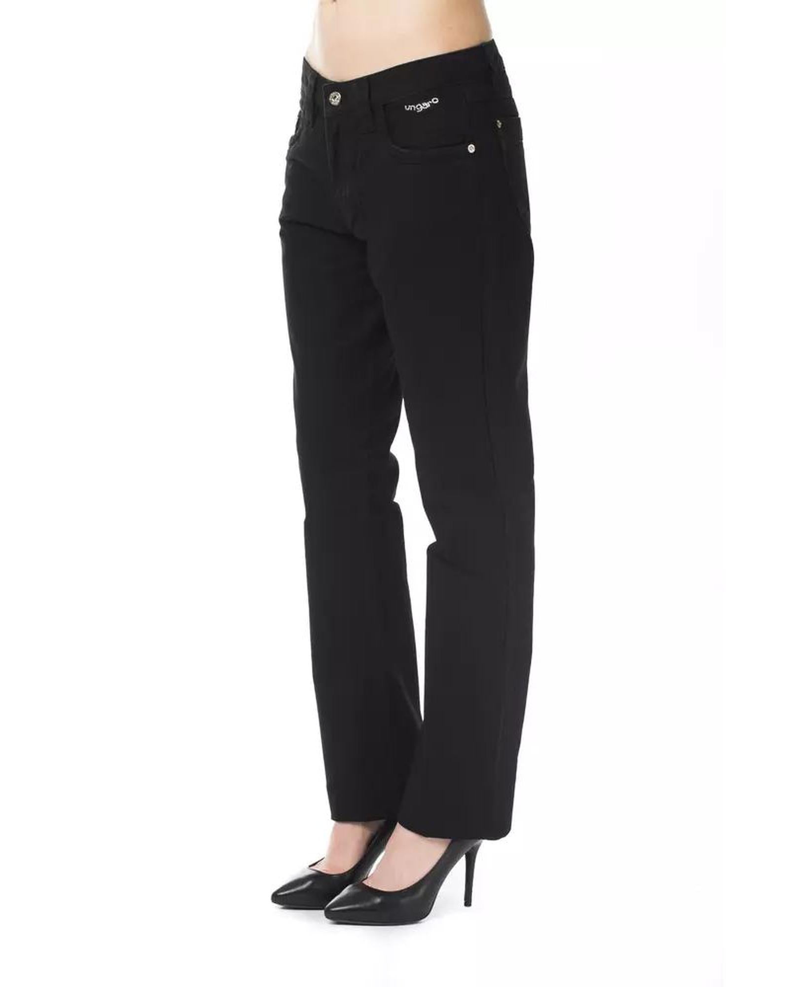 Ungaro Fever Women's Black Cotton Jeans & Pant - W34 US Secondary image