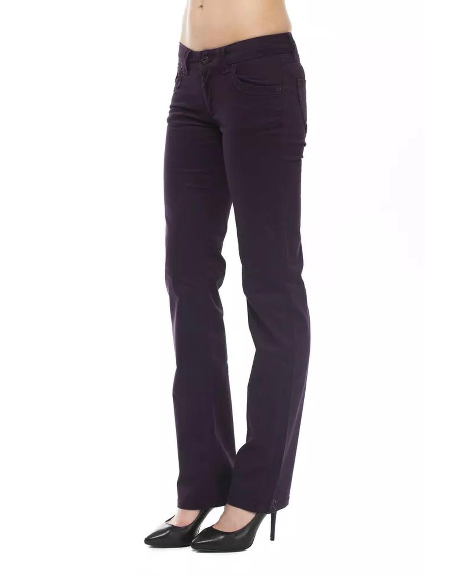 Ungaro Fever Women's Purple Cotton Jeans & Pant - W32 US Secondary image