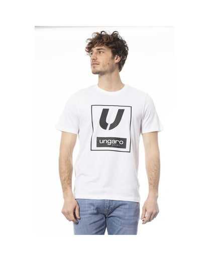 Ungaro Sport Men's Chic White Cotton Crew Neck Tee - 2XL