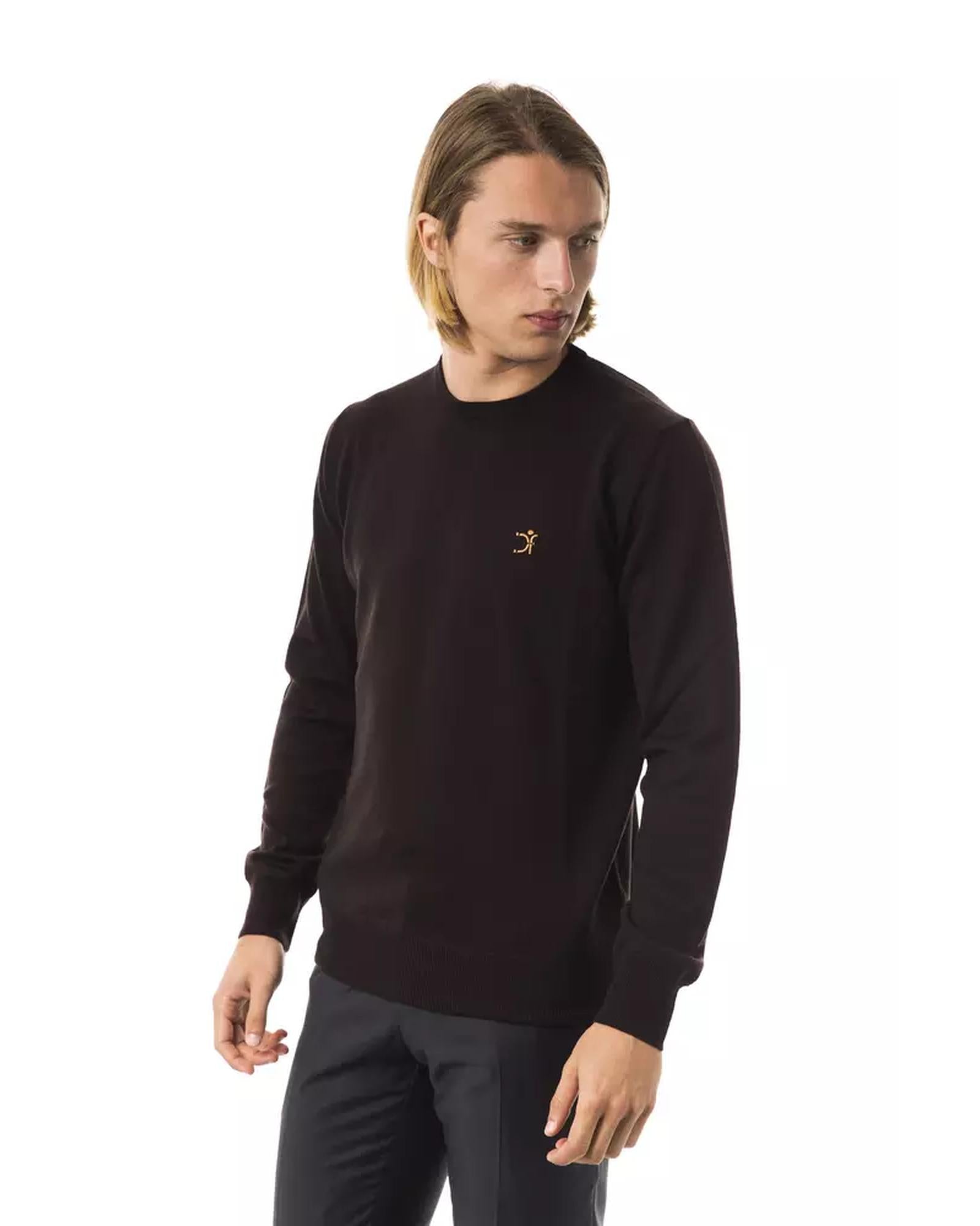 Embroidered Crew Neck Sweater in Extrafine Wool Merinos Fabric XL Men Secondary image