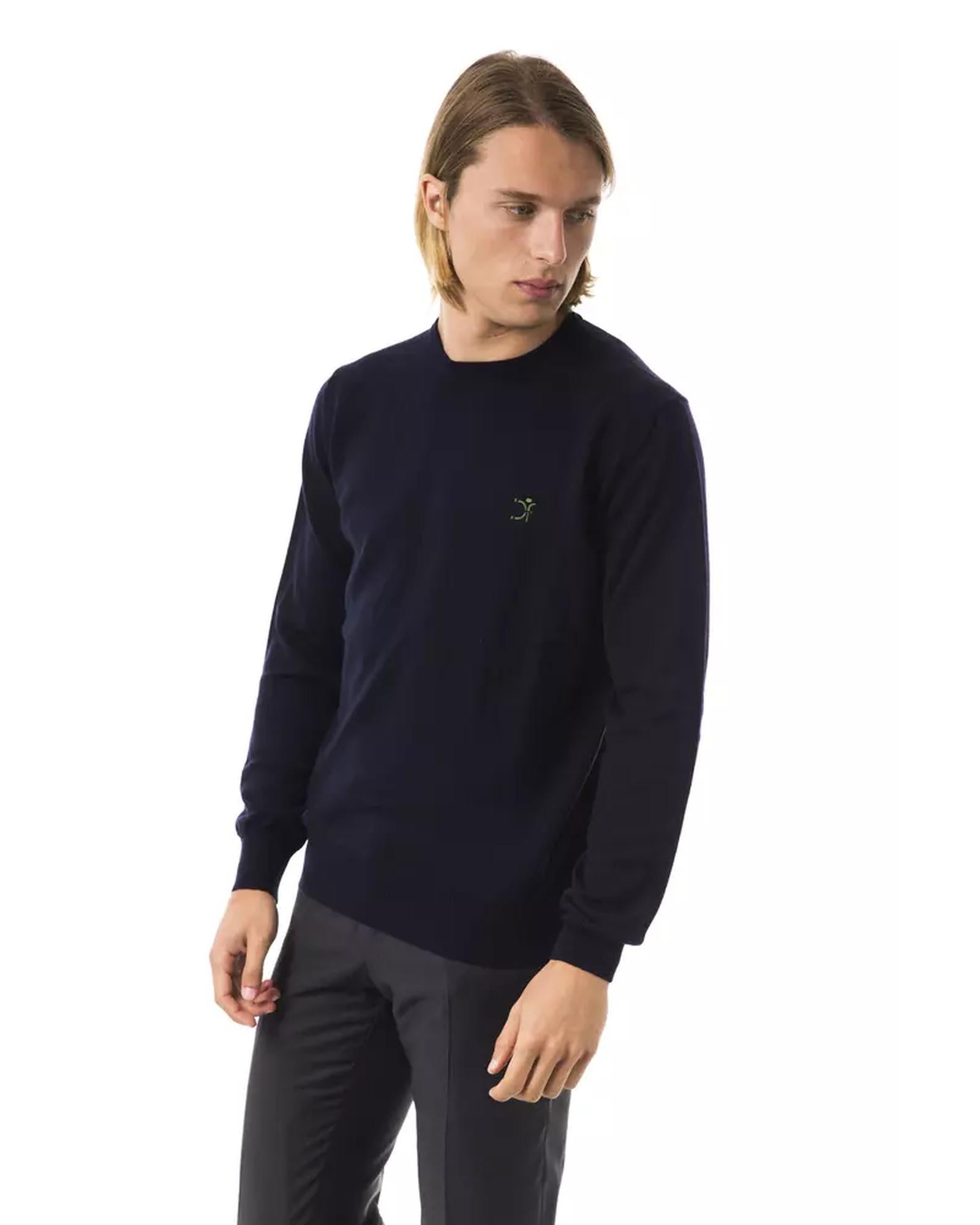 Embroidered Extrafine Wool Merinos Sweater S Men Secondary image