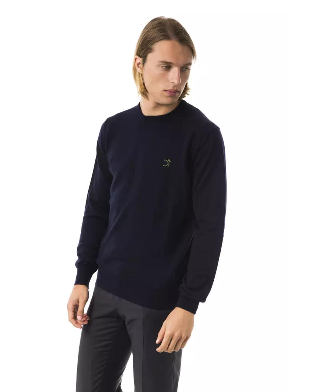 Embroidered Extrafine Wool Merinos Sweater S Men